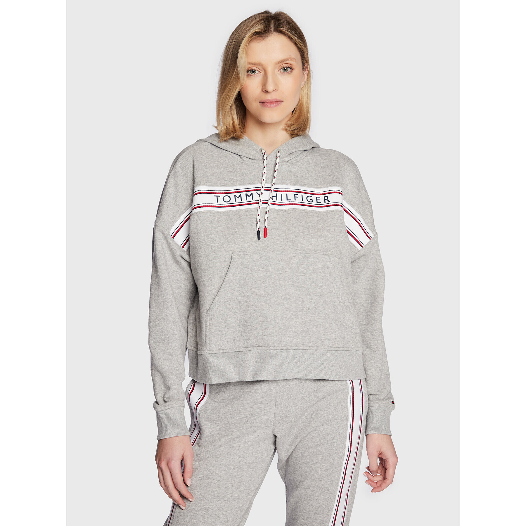 Tommy Hilfiger Pulóver UW0UW04060 Szürke Relaxed Fit - Pepit.hu