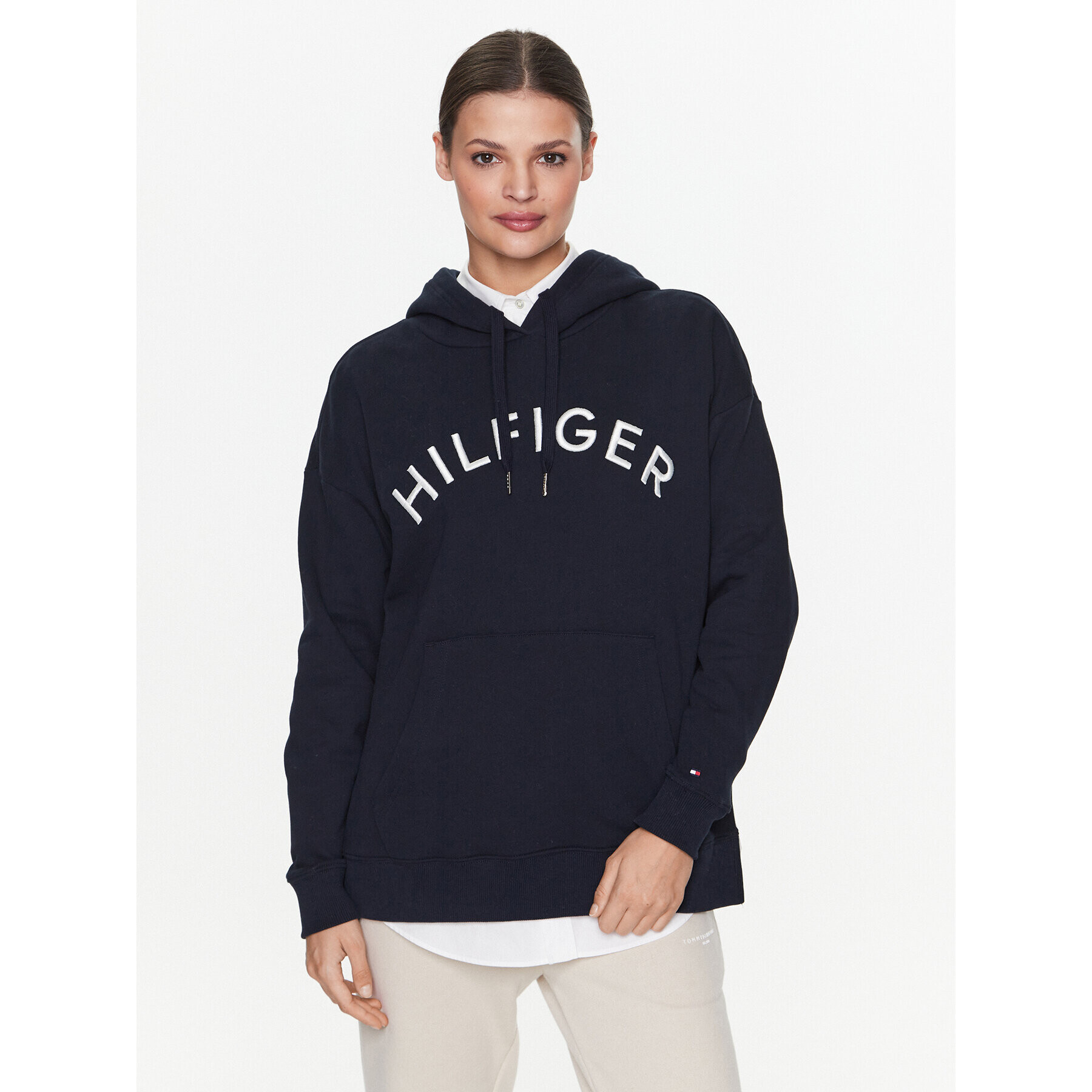 Tommy Hilfiger Pulóver Varsity WW0WW37797 Sötétkék Relaxed Fit - Pepit.hu