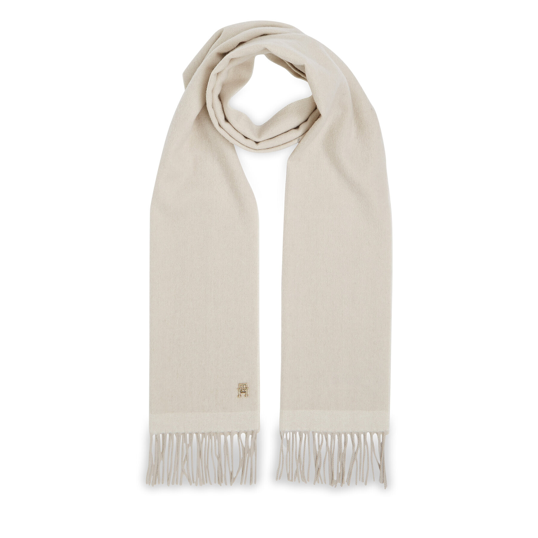 Tommy Hilfiger Sál Cashmere Chic Woven Scarf AW0AW15344 Bézs - Pepit.hu