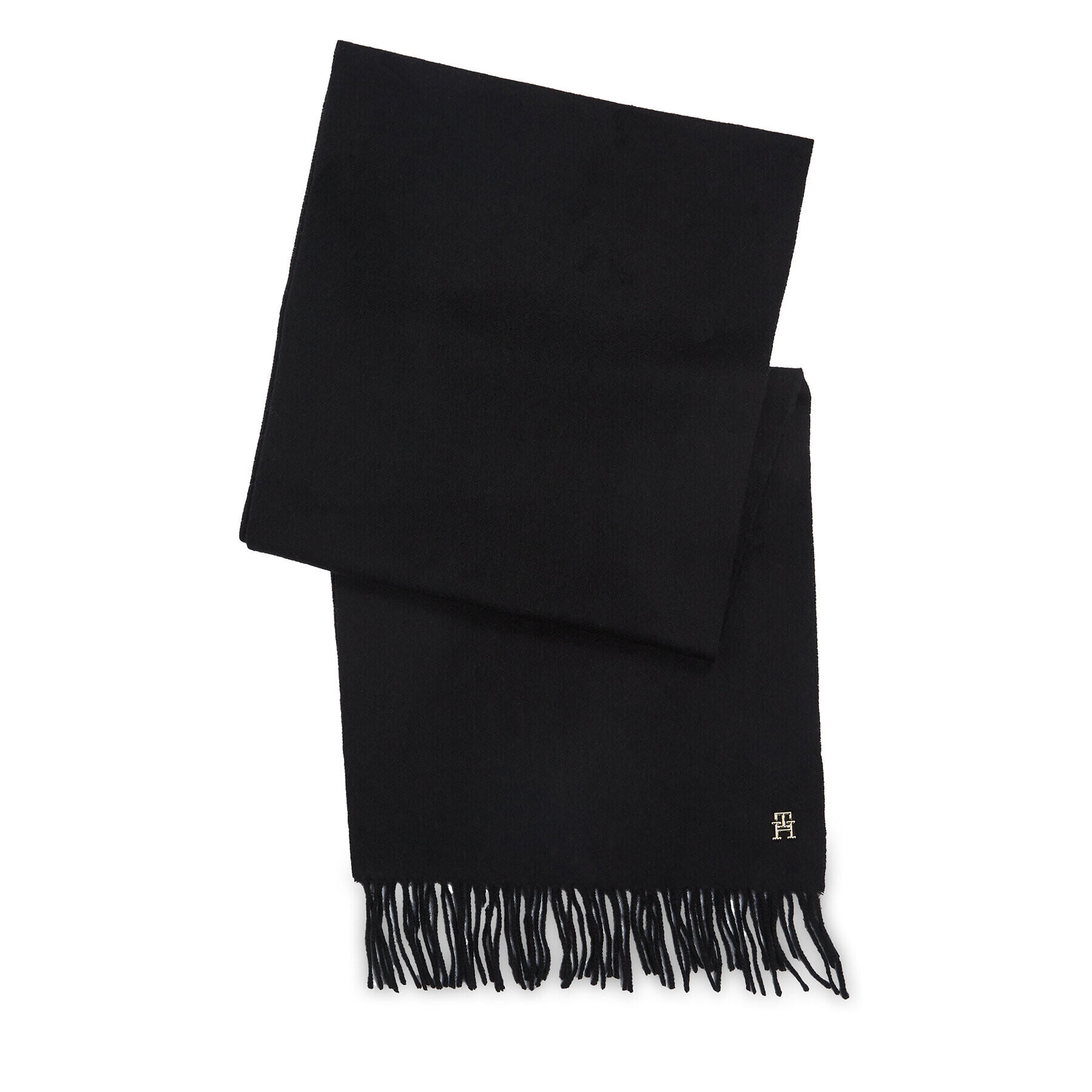 Tommy Hilfiger Sál Cashmere Chic Woven Scarf AW0AW15344 Fekete - Pepit.hu