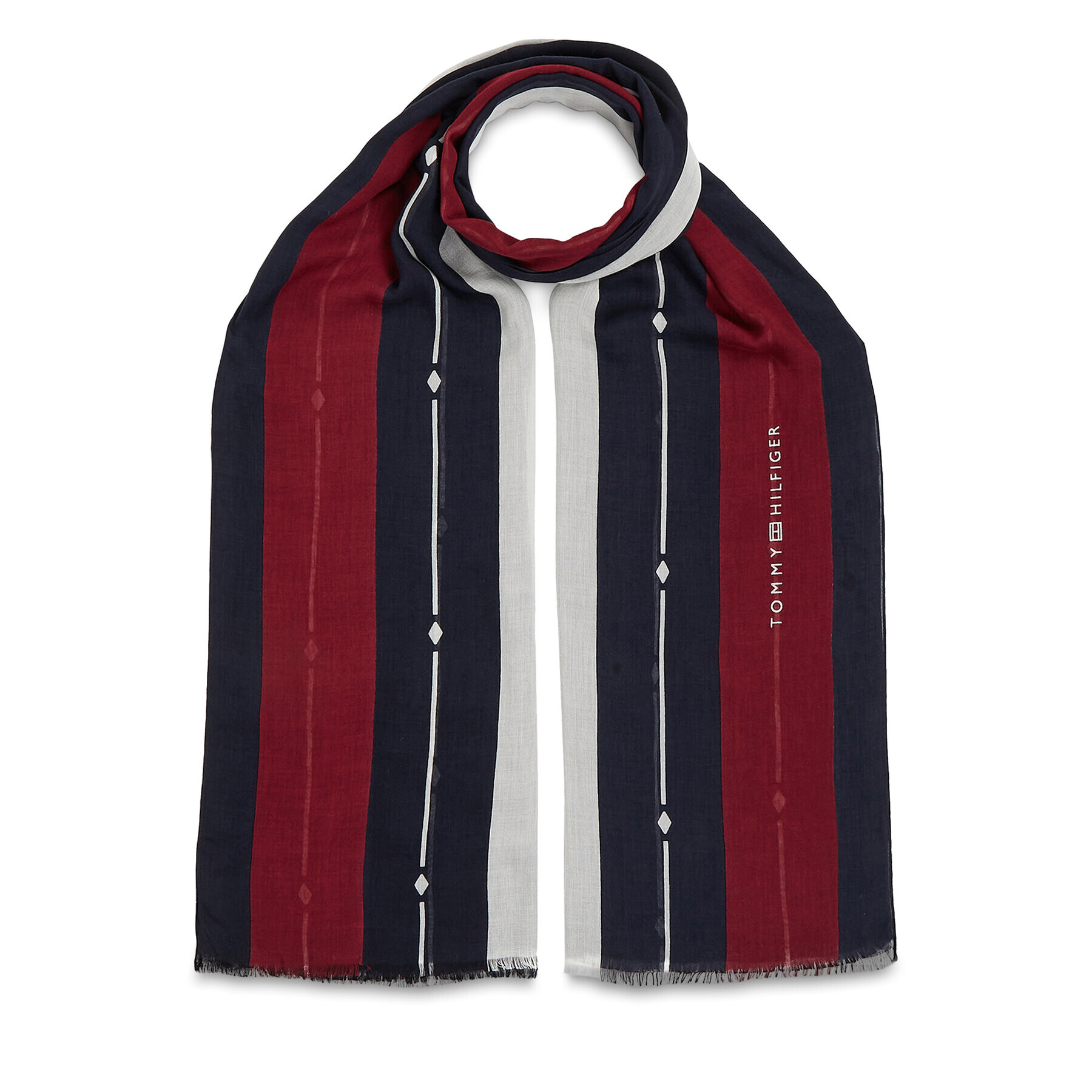 Tommy Hilfiger Sál Essential Flag Modal Scarf AW0AW15352 Sötétkék - Pepit.hu