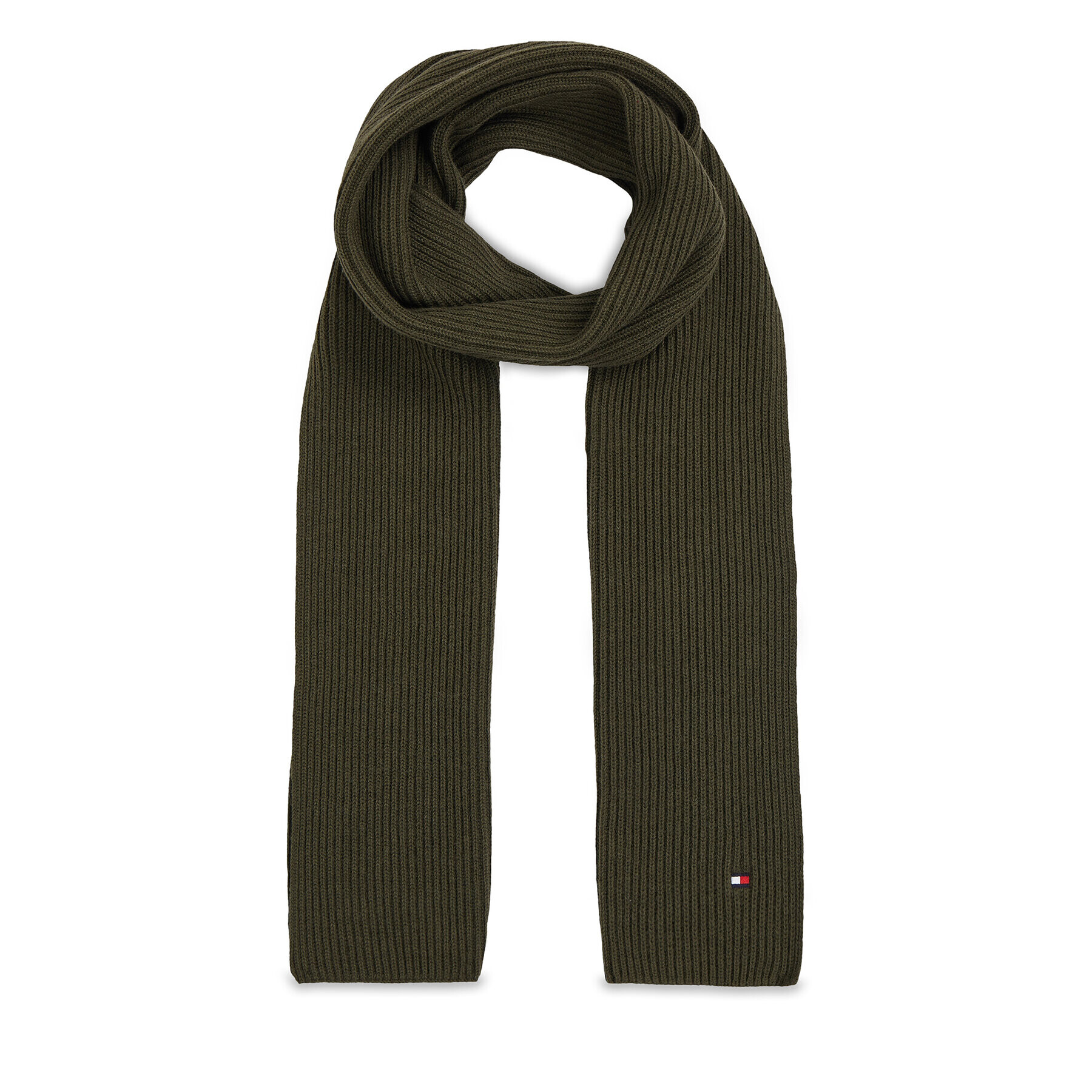 Tommy Hilfiger Sál Essential Flag Scarf AM0AM11480 Zöld - Pepit.hu