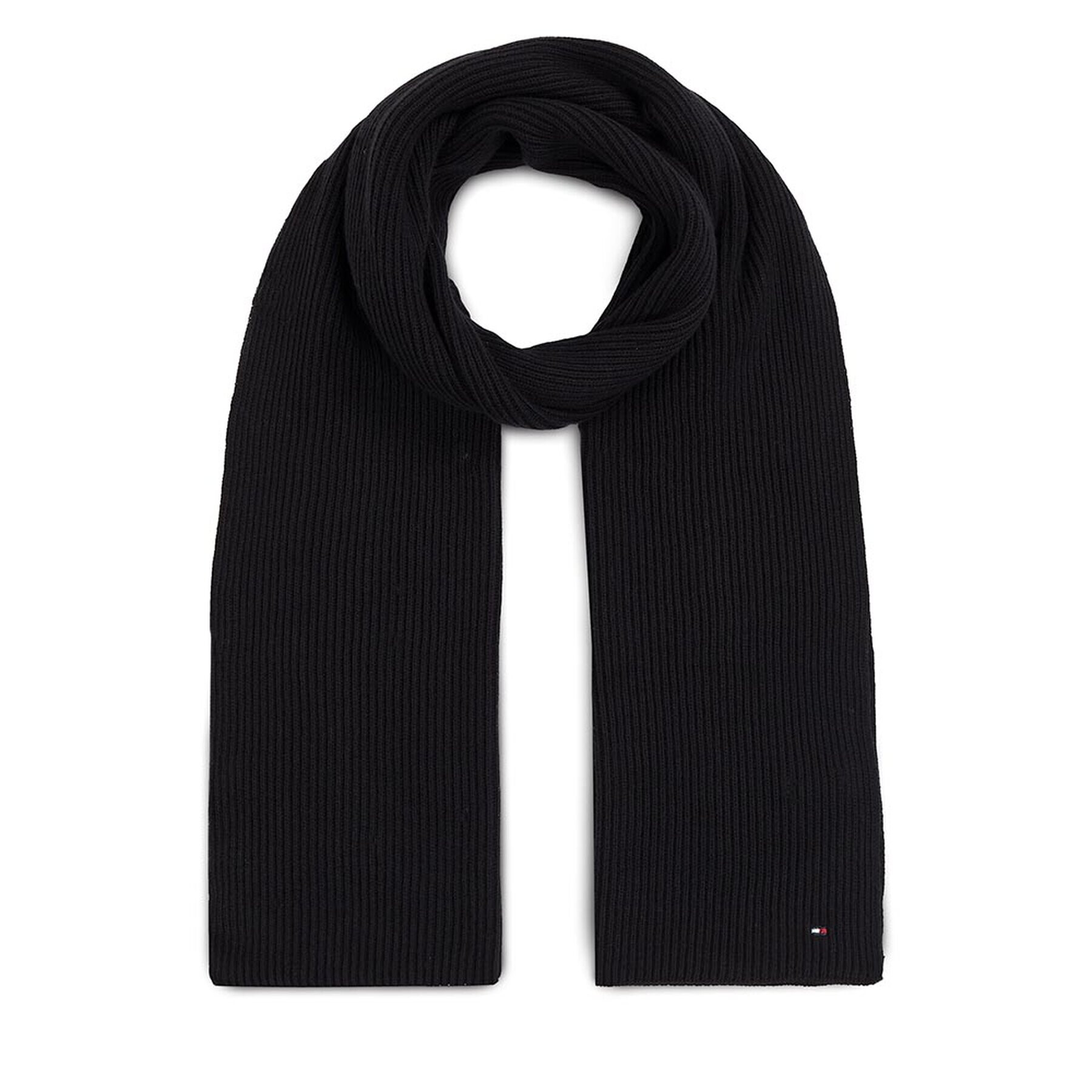 Tommy Hilfiger Sál Essential Flag Scarf AW0AW15348 Fekete - Pepit.hu