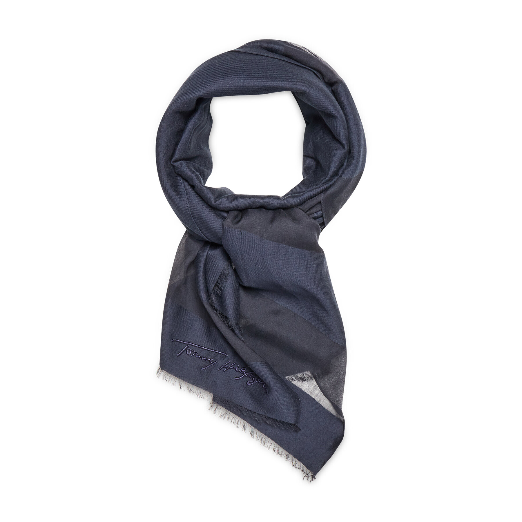 Tommy Hilfiger Sál Iconic Soft Scarf AW0AW12177 Sötétkék - Pepit.hu