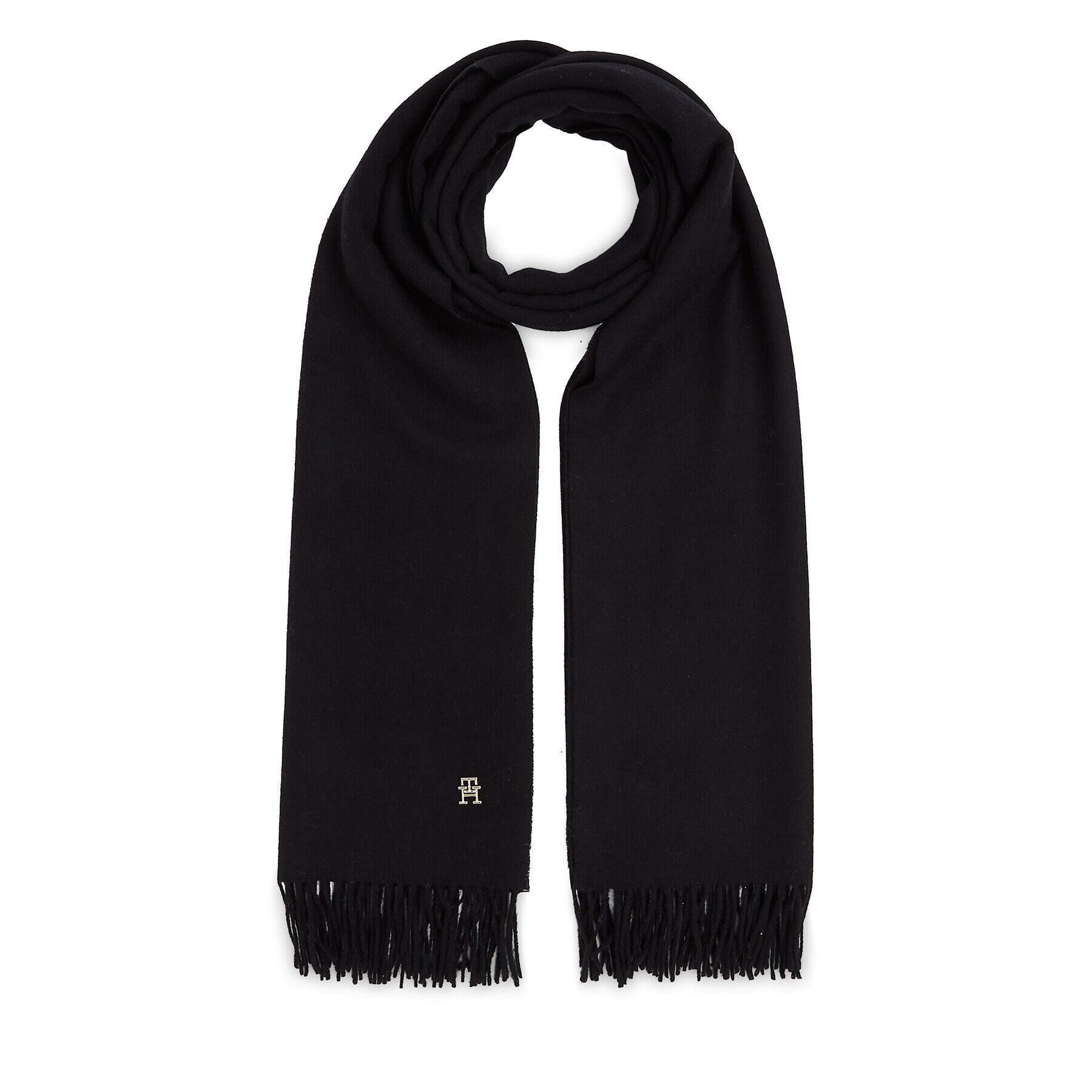 Tommy Hilfiger Sál Limitless Chic Wool Scarf AW0AW15349 Fekete - Pepit.hu