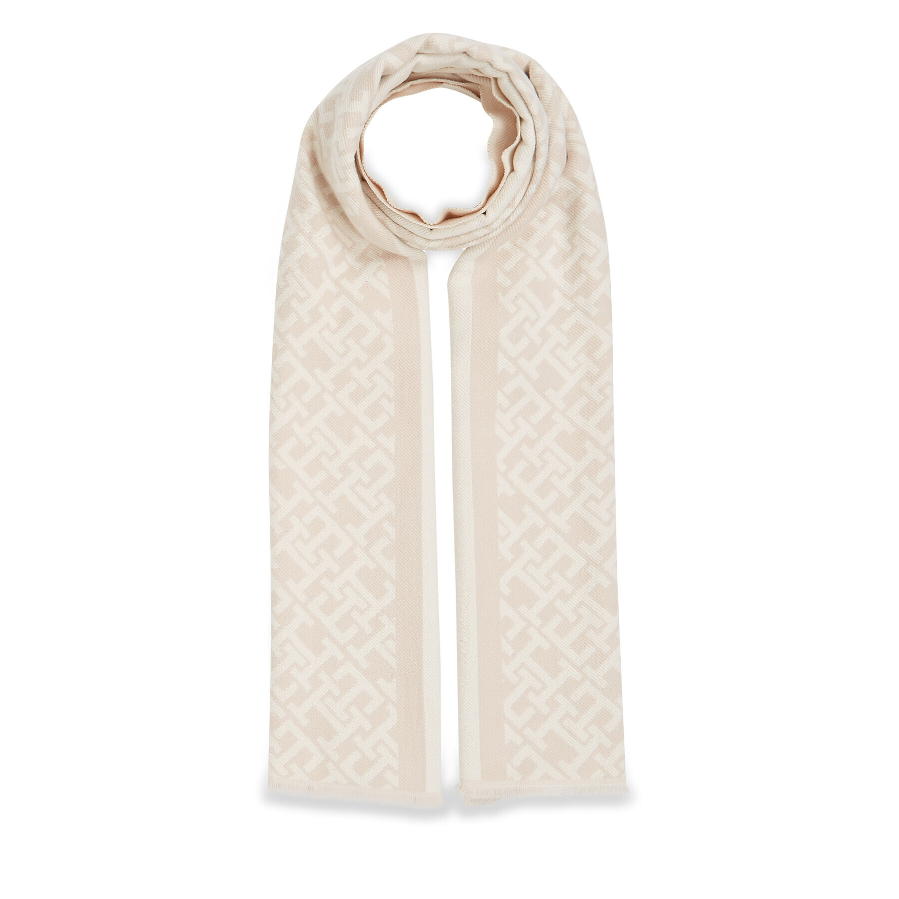 Tommy Hilfiger Sál Monogram Brushed Scarf AW0AW15341 Bézs - Pepit.hu