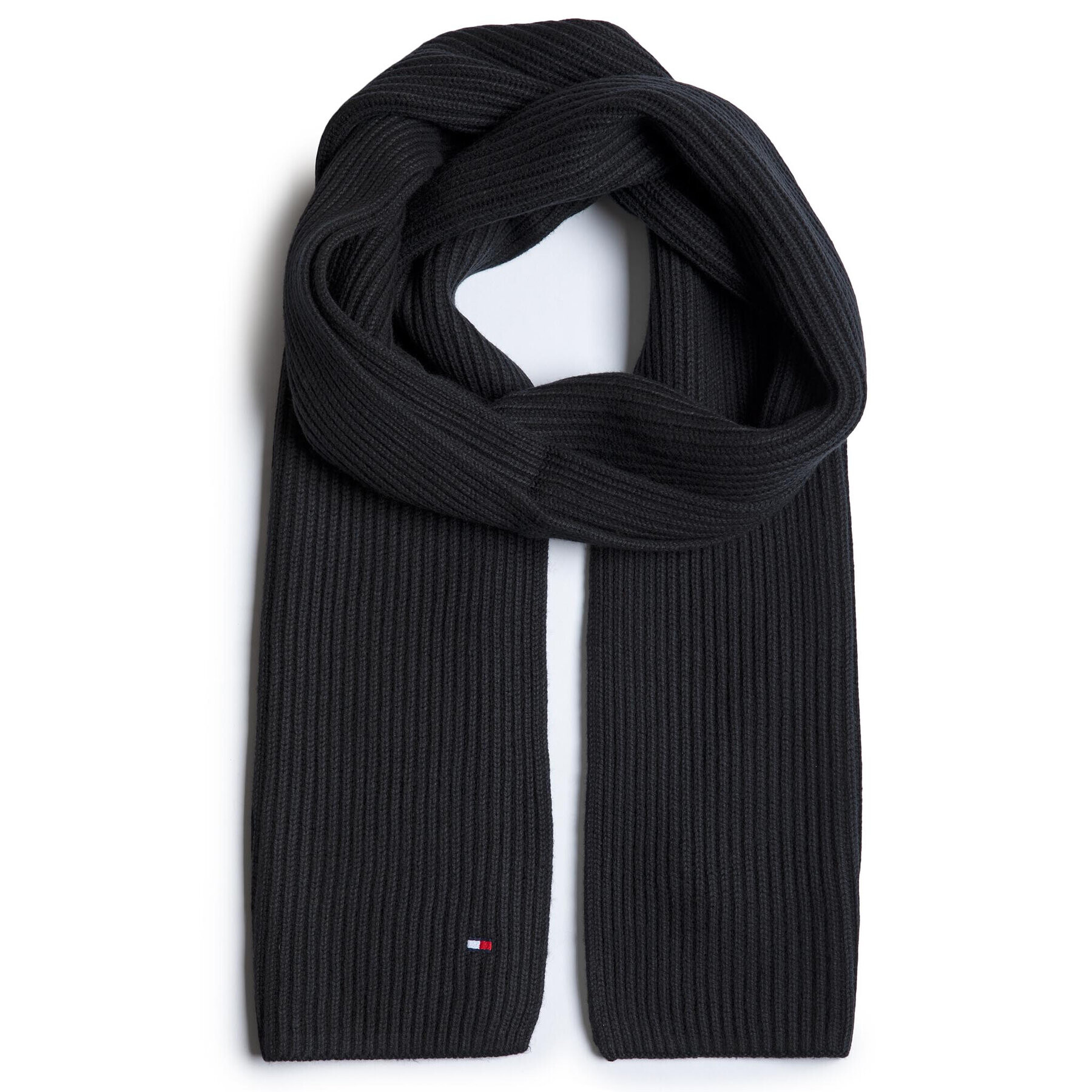 Tommy Hilfiger Sál Pima Cotton Scarf AM0AM06546 Fekete - Pepit.hu