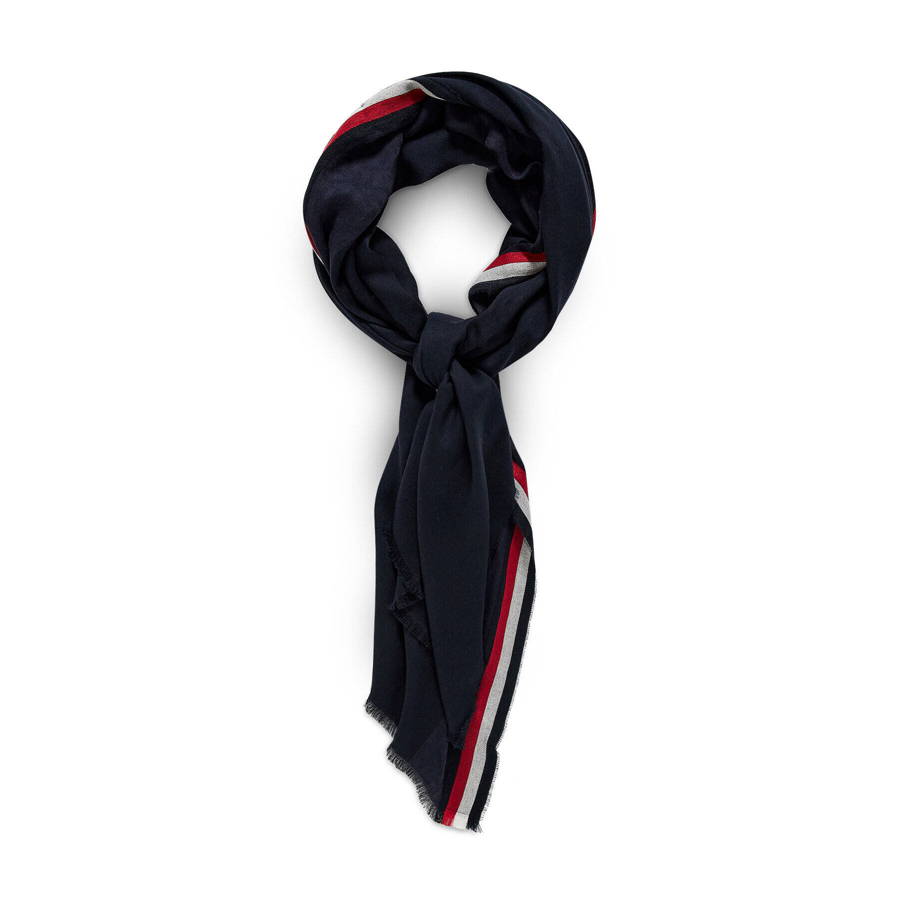 Tommy Hilfiger Sál Selvedge Scarf AM0AM07886 Sötétkék - Pepit.hu