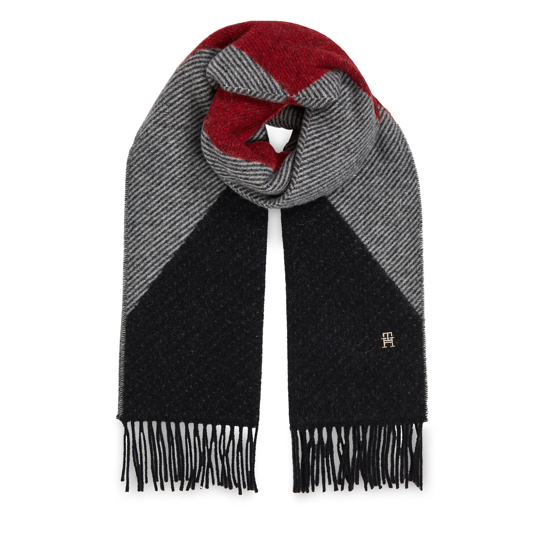 Tommy Hilfiger Sál Th Evening Fluffy Scarf AW0AW15354 Piros - Pepit.hu