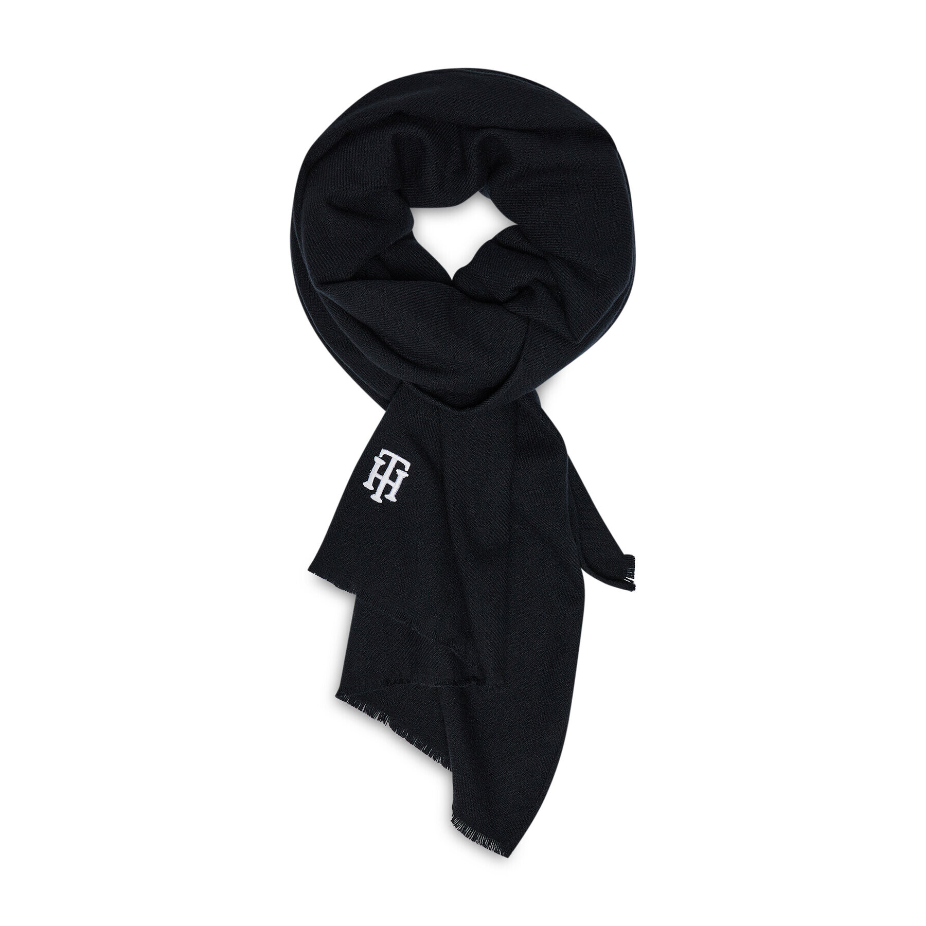 Tommy Hilfiger Sál Th Logo Pashmina Scarf AW0AW10255 Sötétkék - Pepit.hu