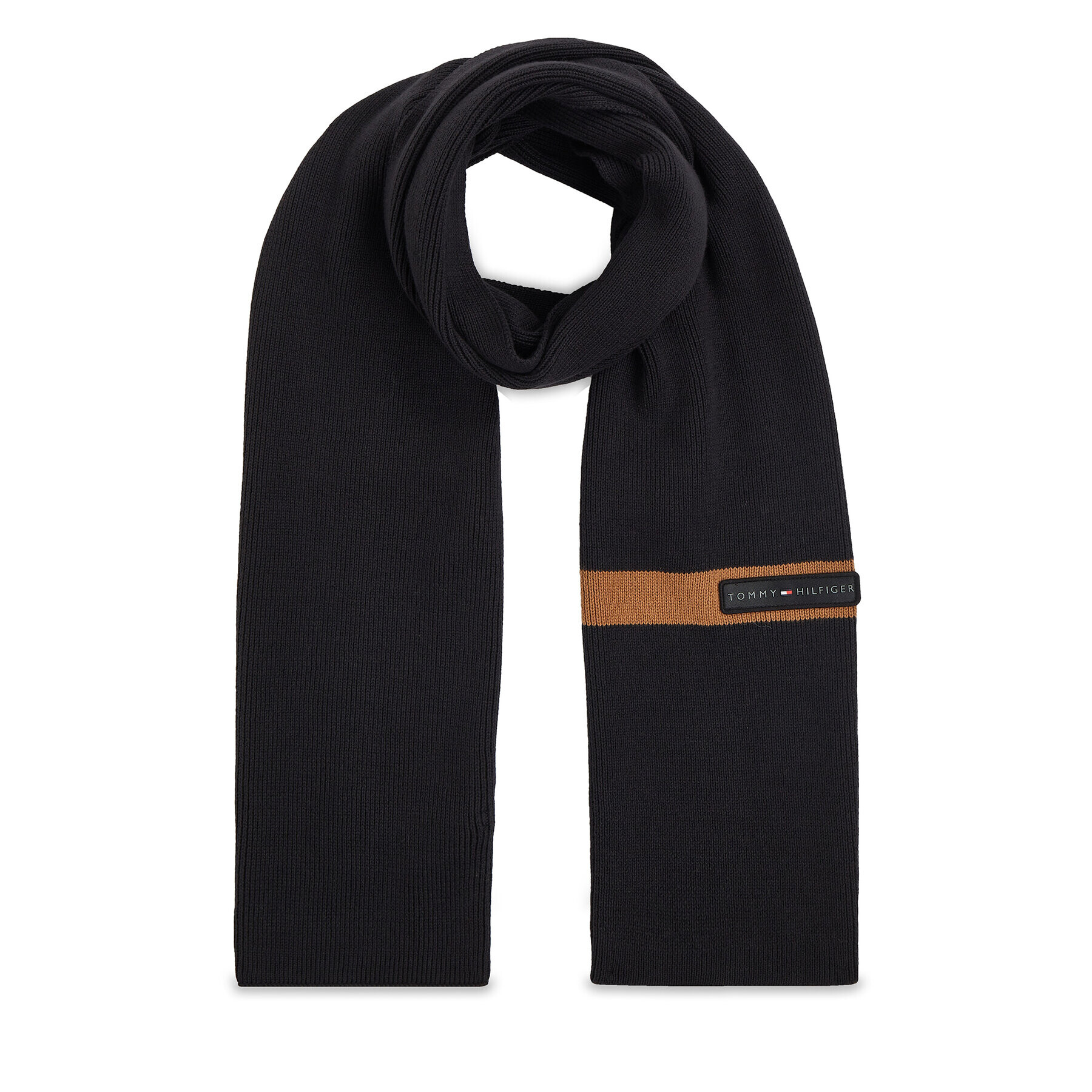 Tommy Hilfiger Sál Th Skyline Knit Scarf AM0AM11496 Fekete - Pepit.hu