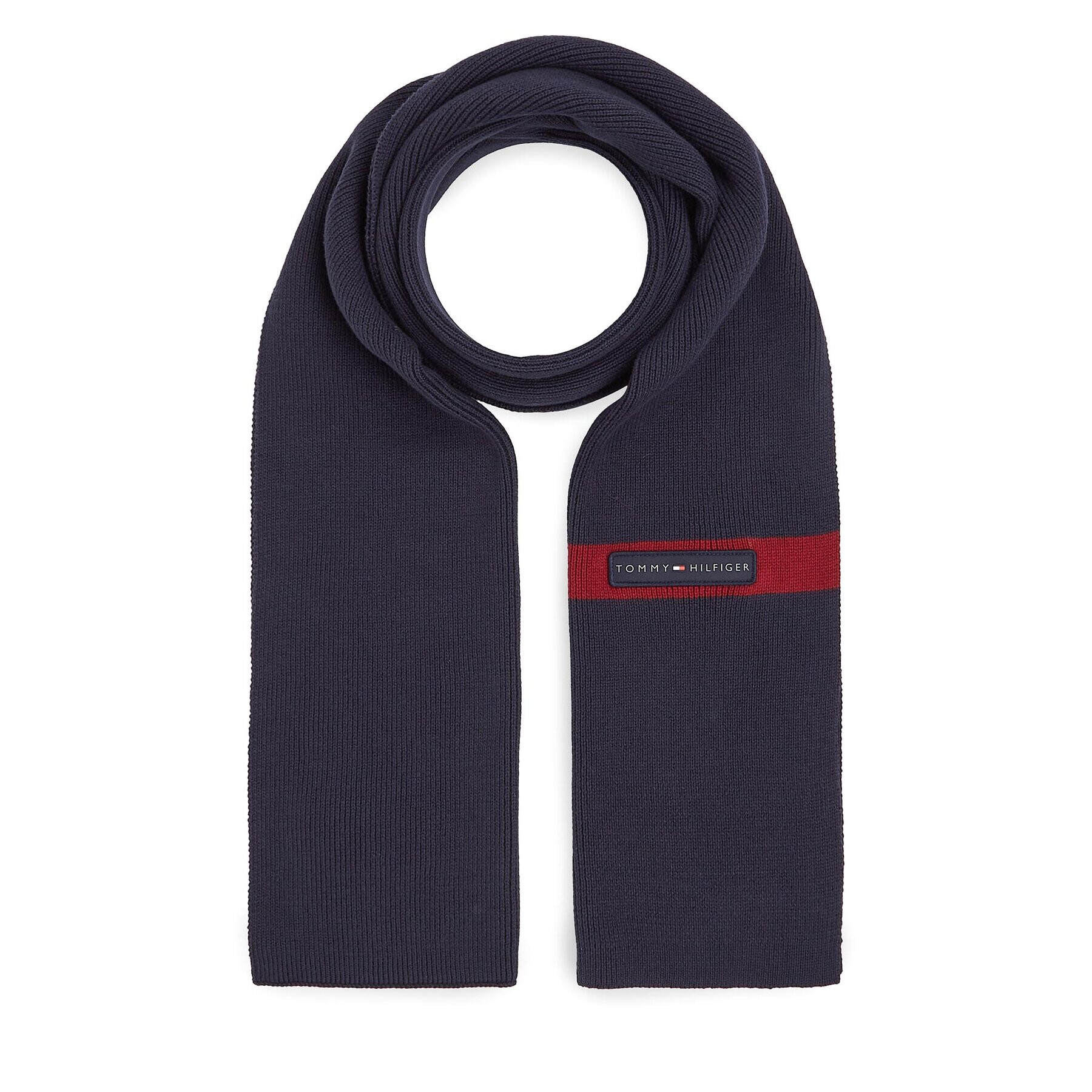 Tommy Hilfiger Sál Th Skyline Knit Scarf AM0AM11496 Sötétkék - Pepit.hu