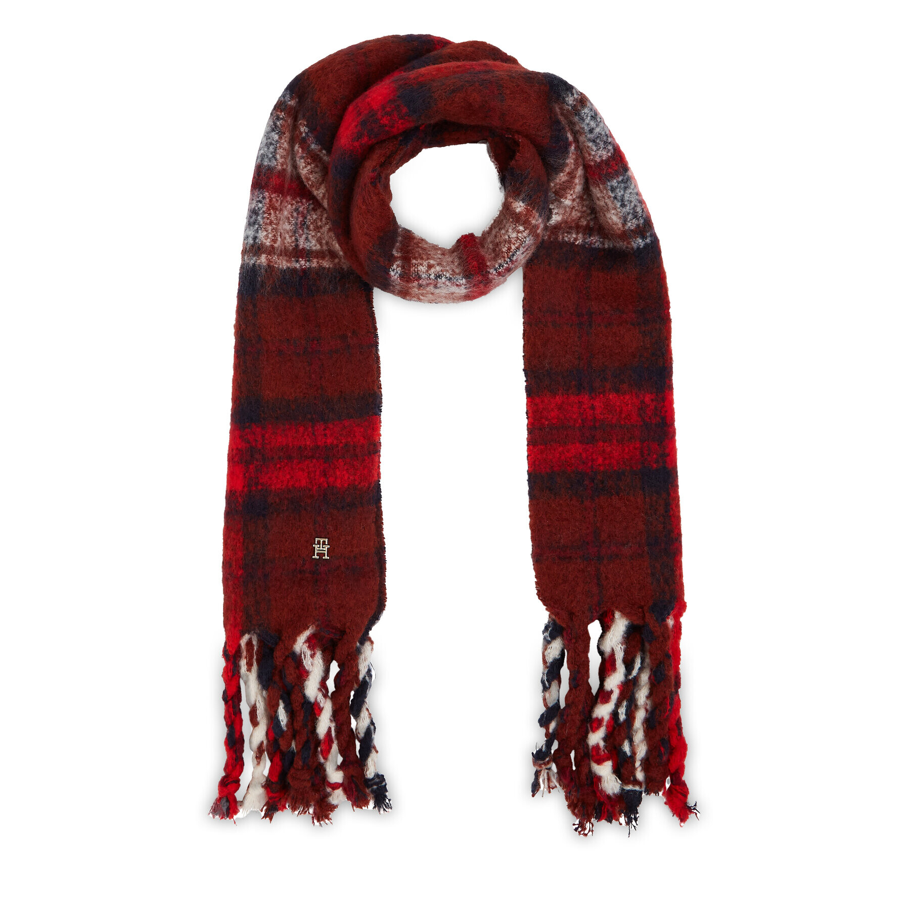 Tommy Hilfiger Sál Tommy Check Scarf AW0AW15337 Sötétkék - Pepit.hu