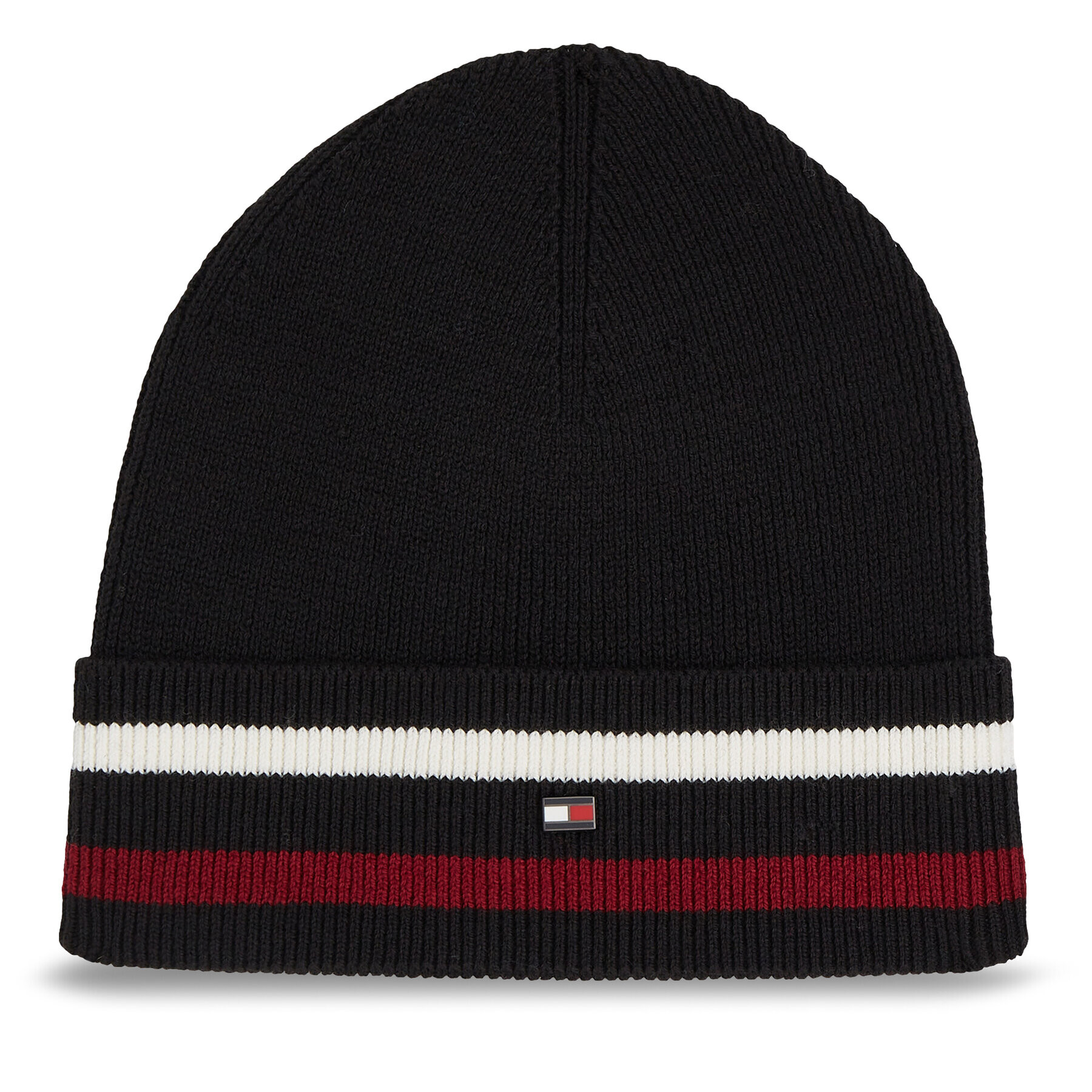 Tommy Hilfiger Sapka Elevated Wool Flag Beanie AM0AM11497 Fekete - Pepit.hu