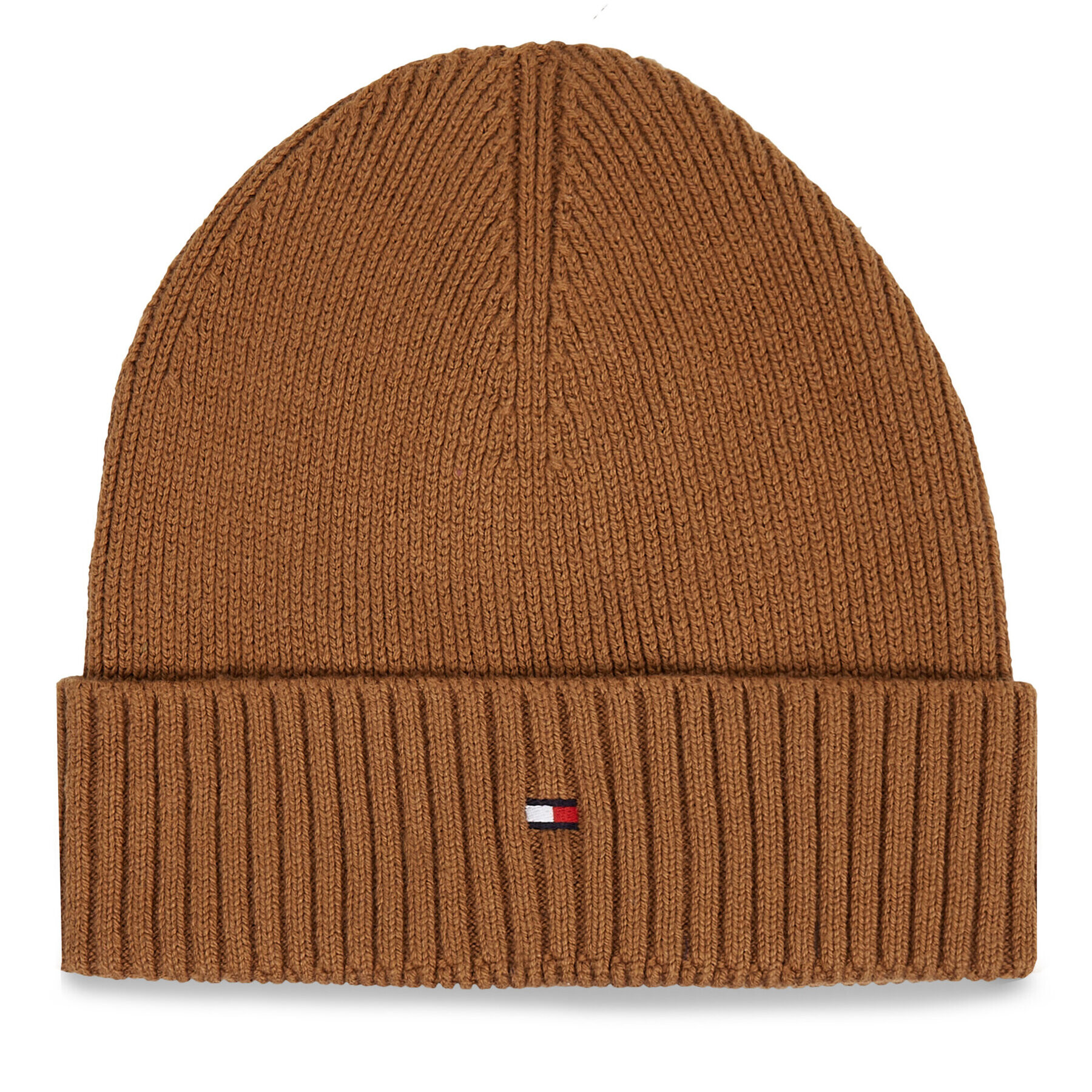 Tommy Hilfiger Sapka Essential Flag Beanie AM0AM10337 Barna - Pepit.hu