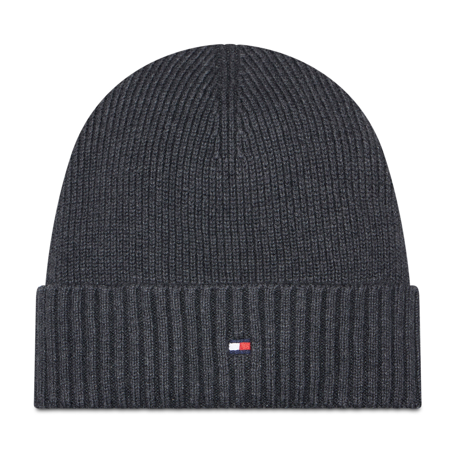 Tommy Hilfiger Sapka Essential Flag Beanie AM0AM10337 Szürke - Pepit.hu