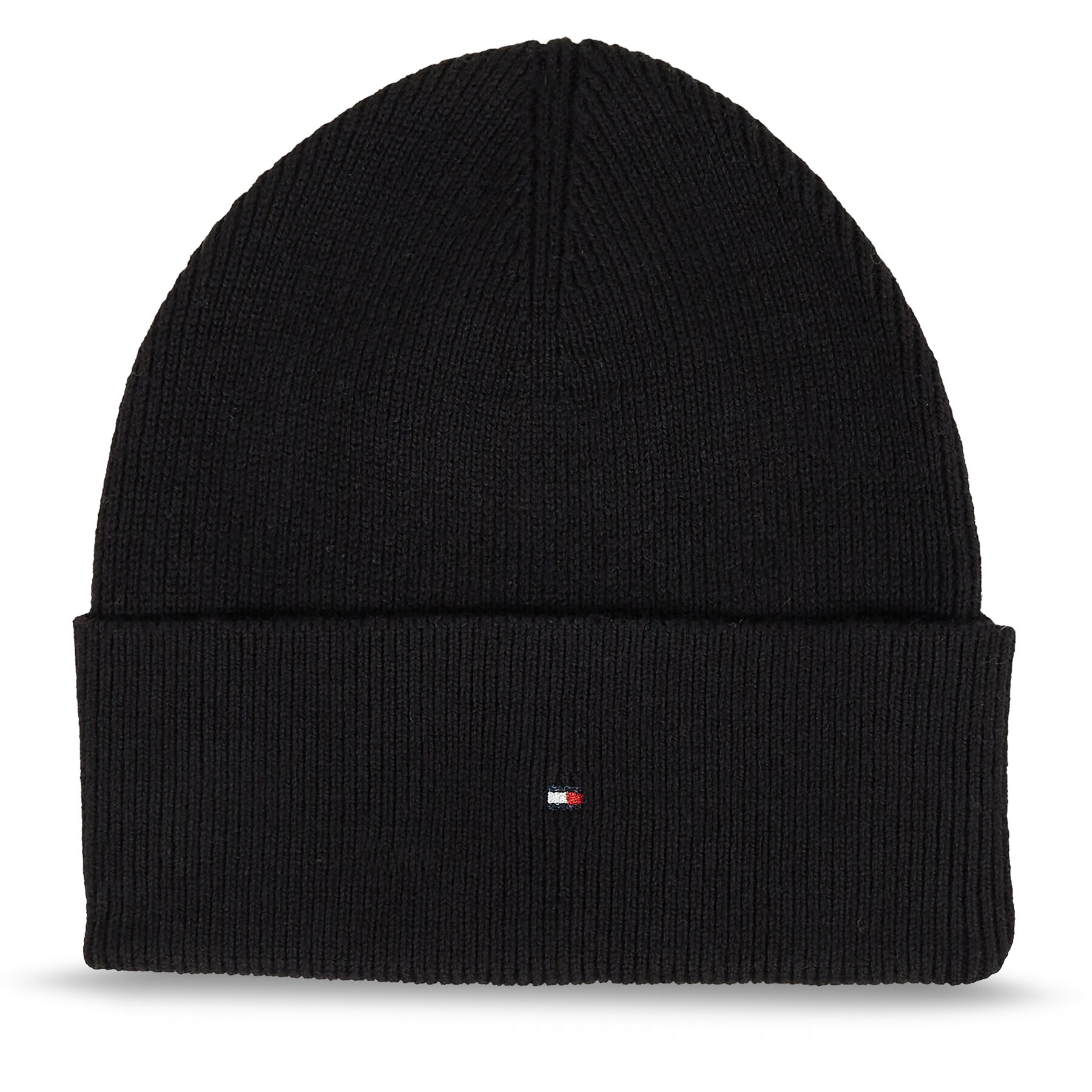 Tommy Hilfiger Sapka Essential Flag Beanie AW0AW15309 Fekete - Pepit.hu