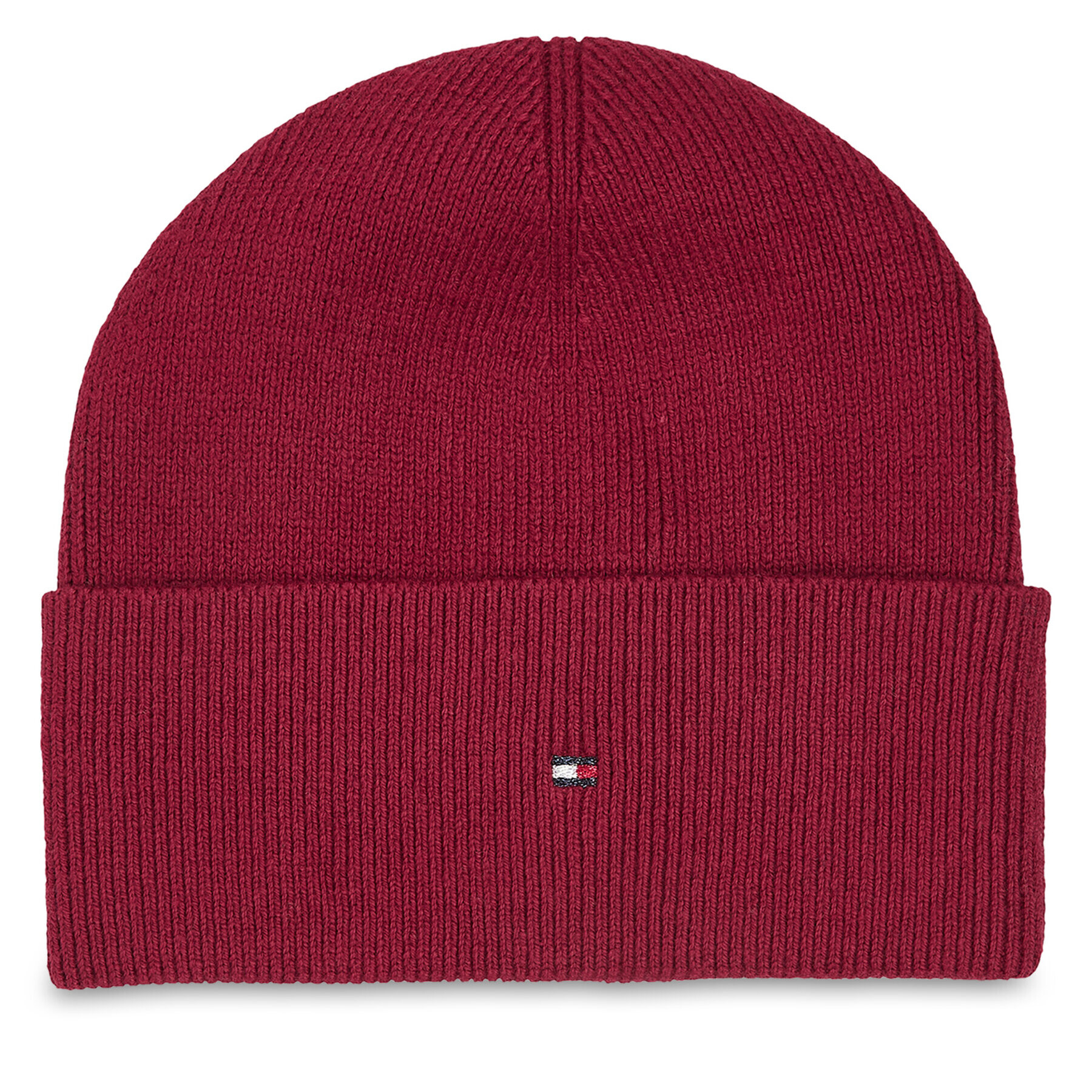 Tommy Hilfiger Sapka Essential Flag Beanie AW0AW15309 Piros - Pepit.hu