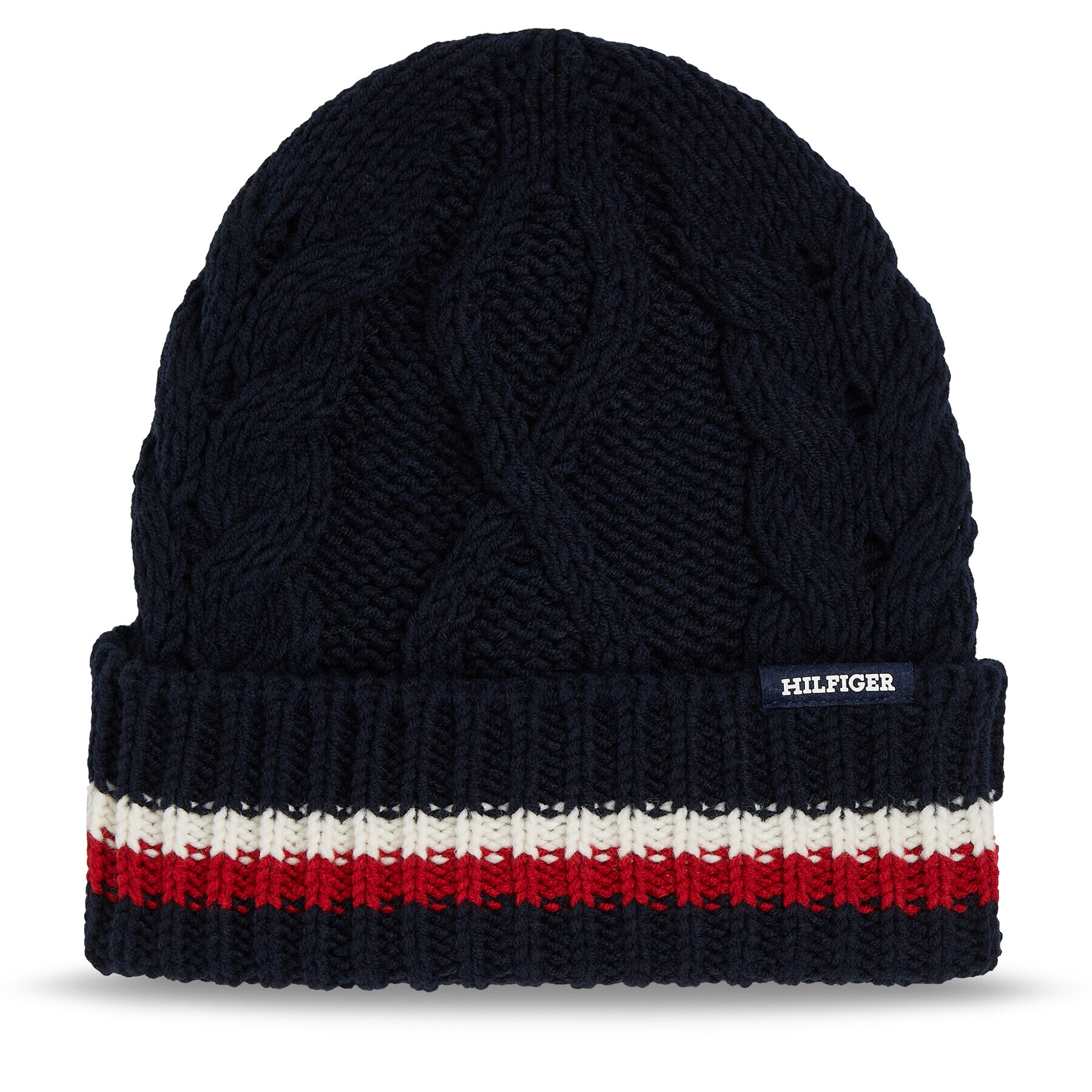 Tommy Hilfiger Sapka Monotype Chunky Knit Beanie AM0AM11506 Sötétkék - Pepit.hu