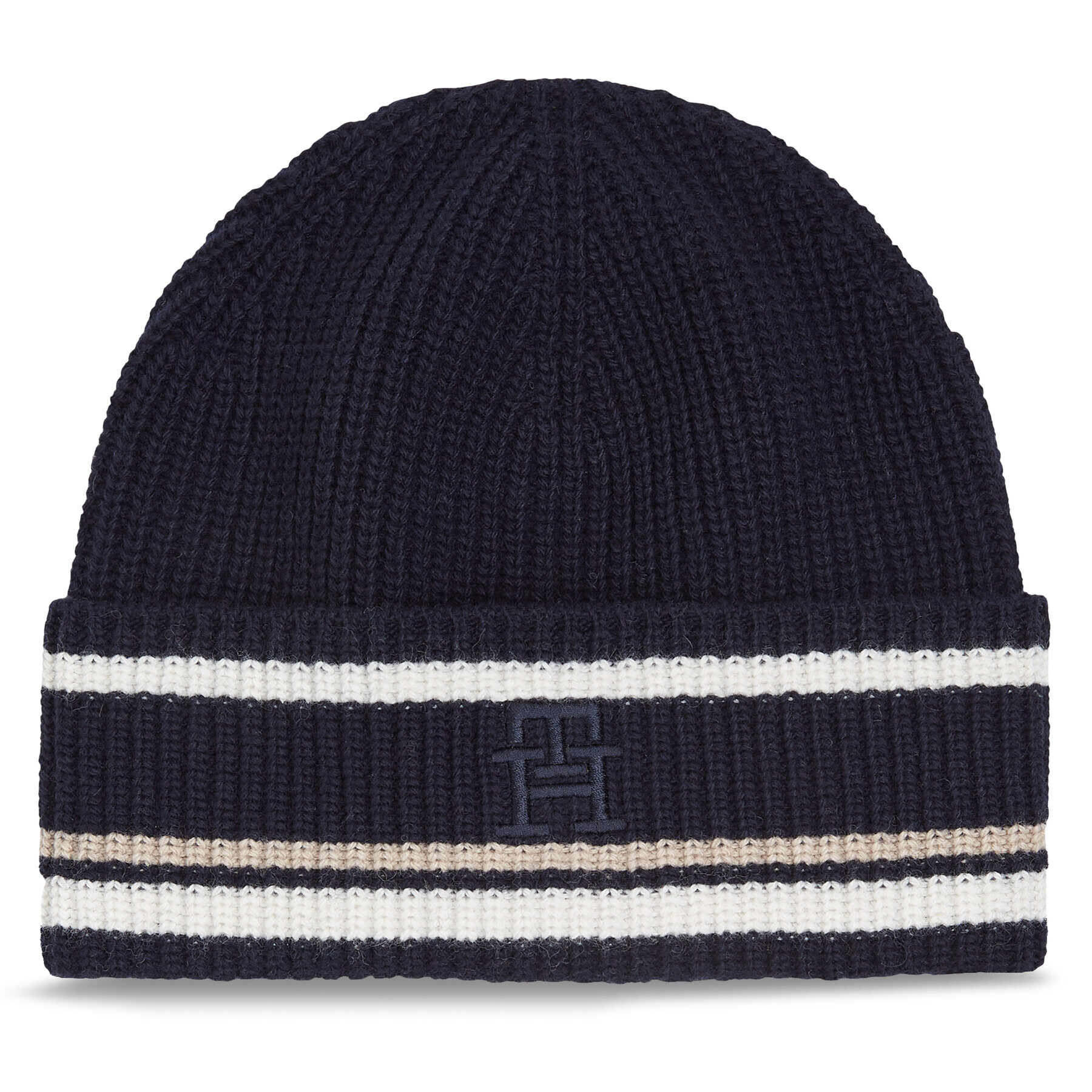 Tommy Hilfiger Sapka Th Monogram Beanie AM0AM11503 Sötétkék - Pepit.hu