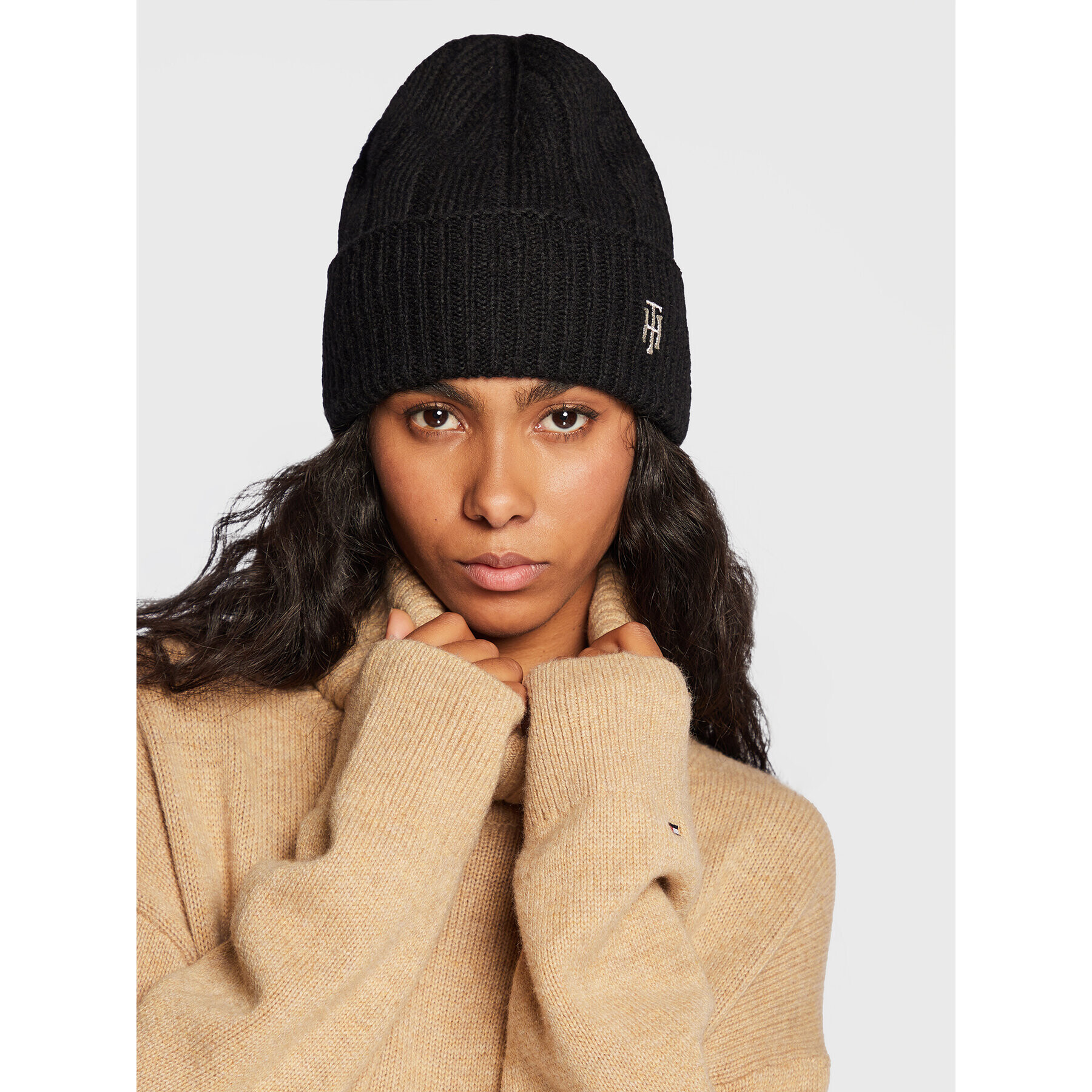 Tommy Hilfiger Sapka Th Timeless Beanie AW0AW13827 Fekete - Pepit.hu