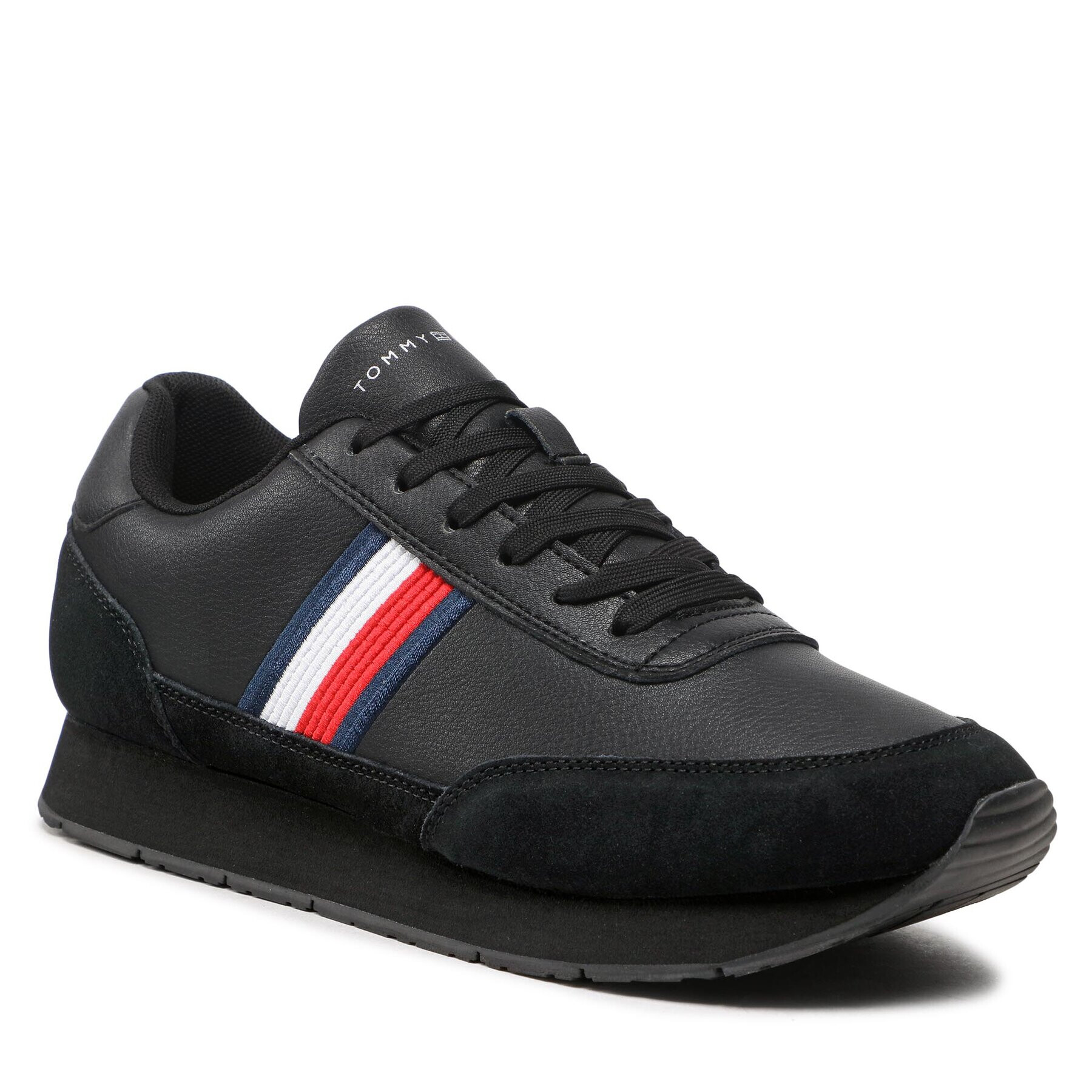 Tommy Hilfiger Sportcipő Core Eva Runner Corporate Lea FM0FM04397 Fekete - Pepit.hu