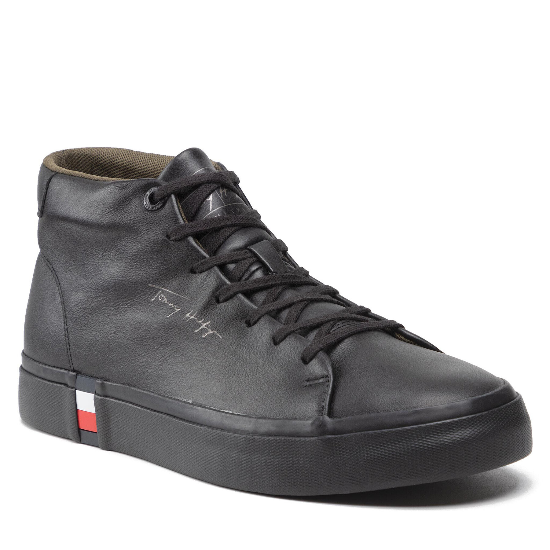 Tommy Hilfiger Sportcipő Corporate High Modern Vulc Lea FM0FM03740 Fekete - Pepit.hu