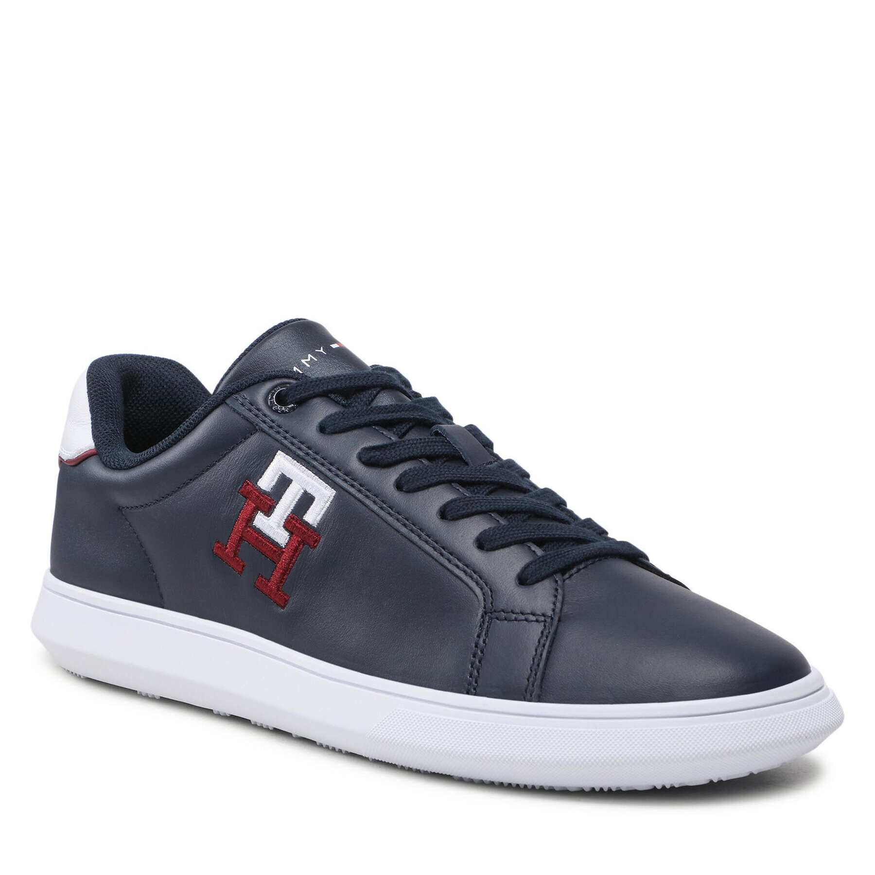 Tommy Hilfiger Sportcipő Cupsole Leather Monogram FM0FM04276 Sötétkék - Pepit.hu