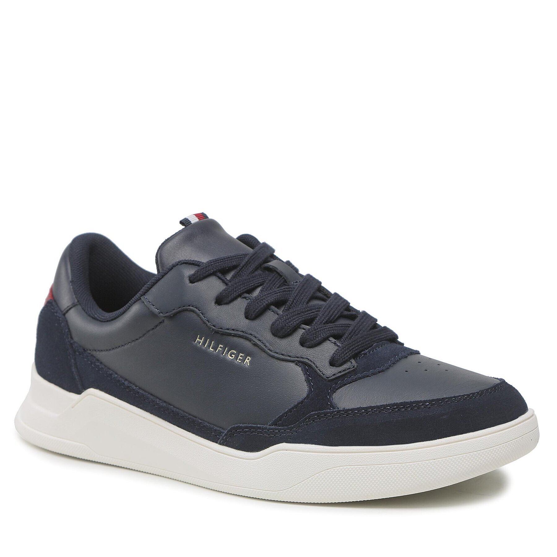 Tommy Hilfiger Sportcipő Elevated Cupsole Leather Mix FM0FM04358 Sötétkék - Pepit.hu