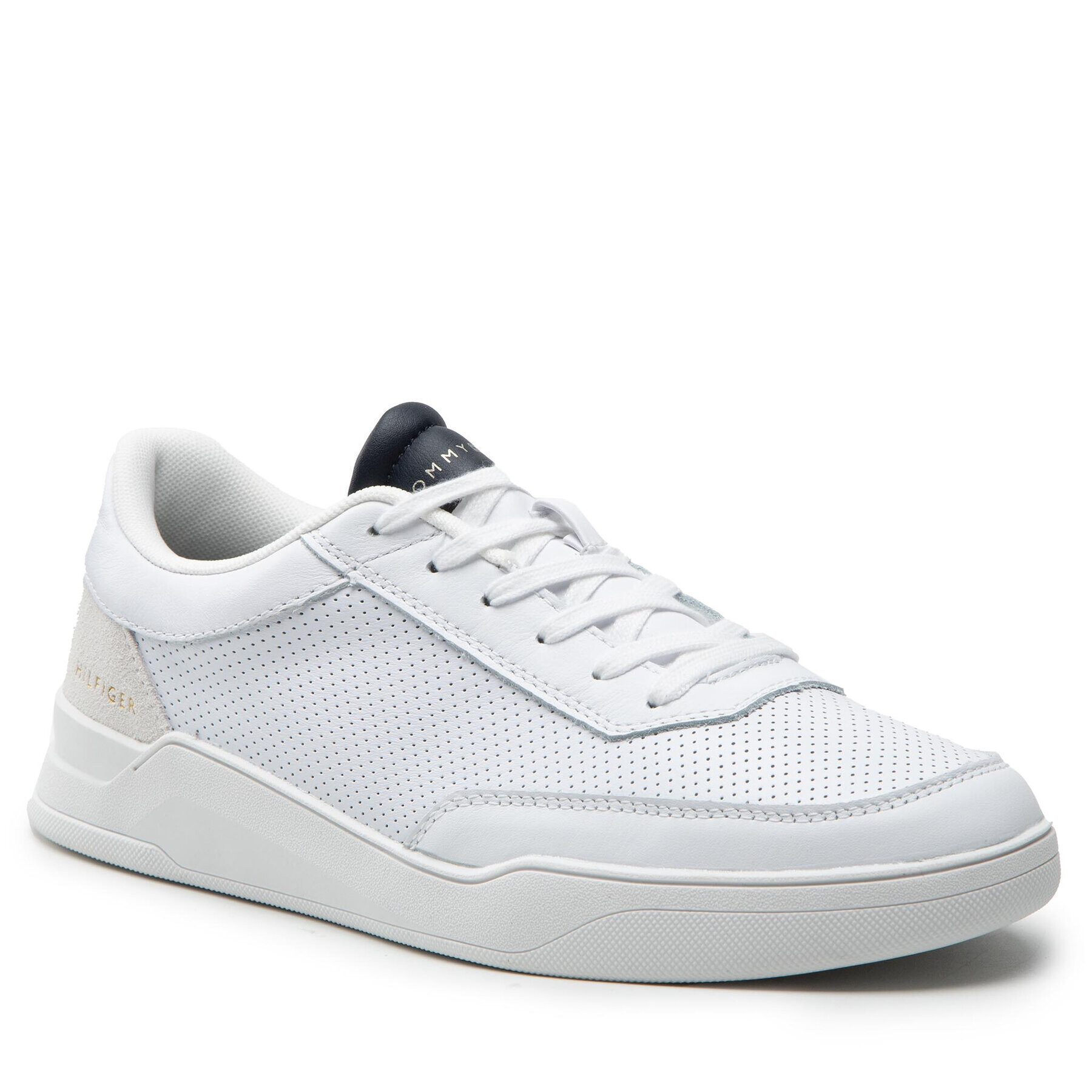 Tommy Hilfiger Sportcipő Elevated Cupsole Perf Lather FM0FM04145 Fehér - Pepit.hu