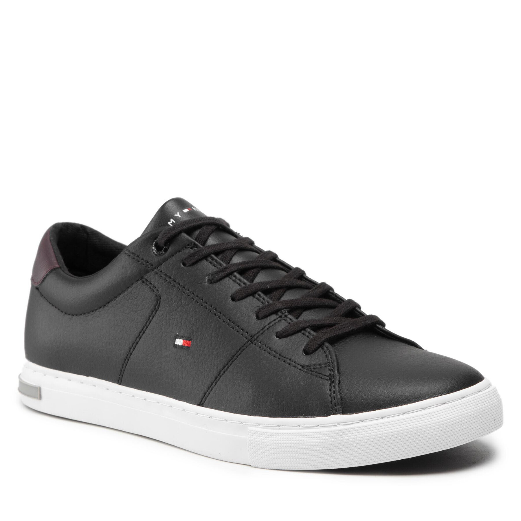 Tommy Hilfiger Sportcipő Essential Leather Detail Vulc FM0FM04047 Fekete - Pepit.hu