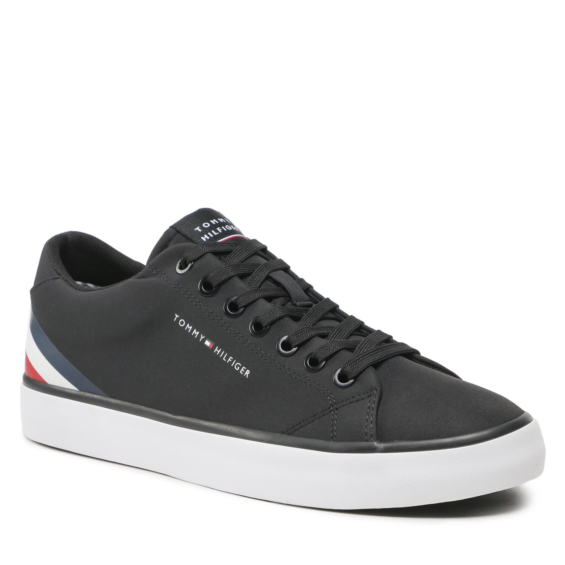 Tommy Hilfiger Sportcipő Hi Vulc Core Low Stripes FM0FM04735 Fekete - Pepit.hu