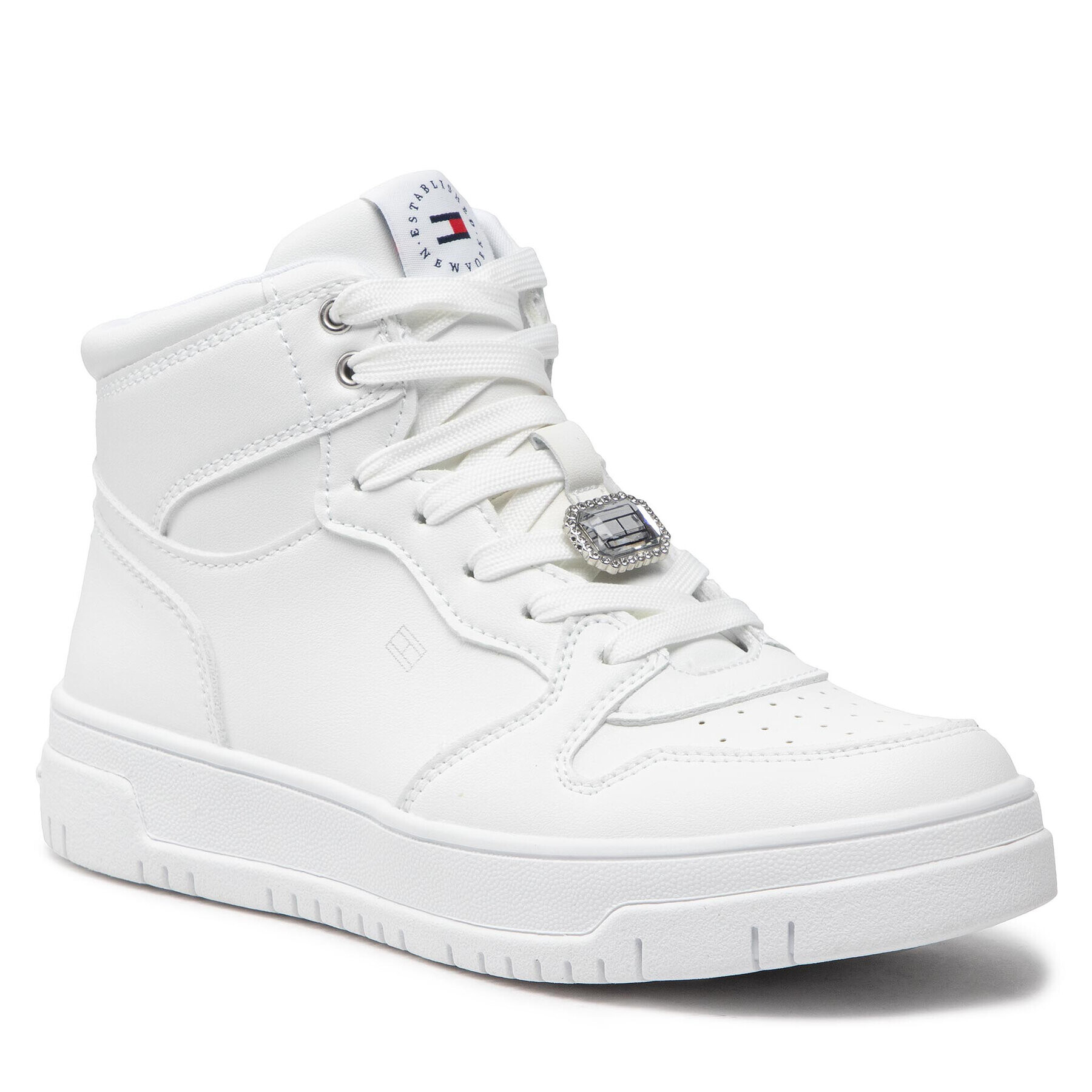 Tommy Hilfiger Sportcipő High Top Lace-Up Sneaker T3A9-32339-1435 S Fehér - Pepit.hu