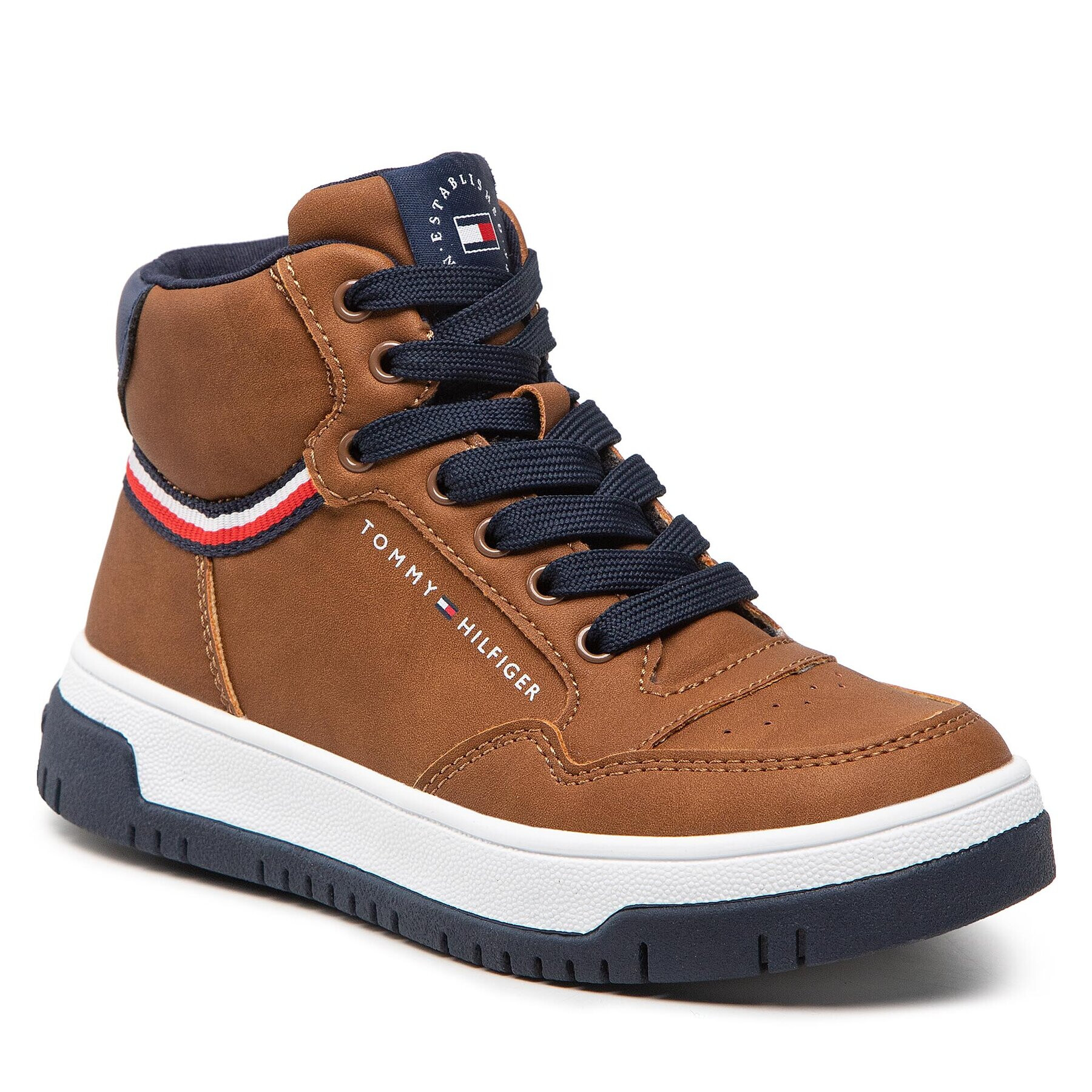 Tommy Hilfiger Sportcipő High Top Lace-Up Sneaker T3B9-32482-1355 M Barna - Pepit.hu