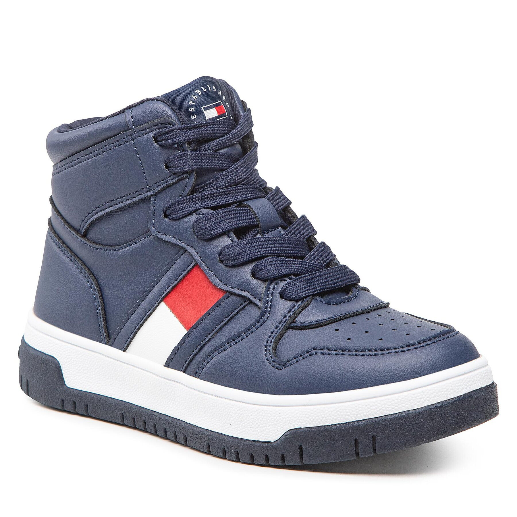 Tommy Hilfiger Sportcipő High Top Lace-Up Sneaker T3B9-32485-1351 M Sötétkék - Pepit.hu