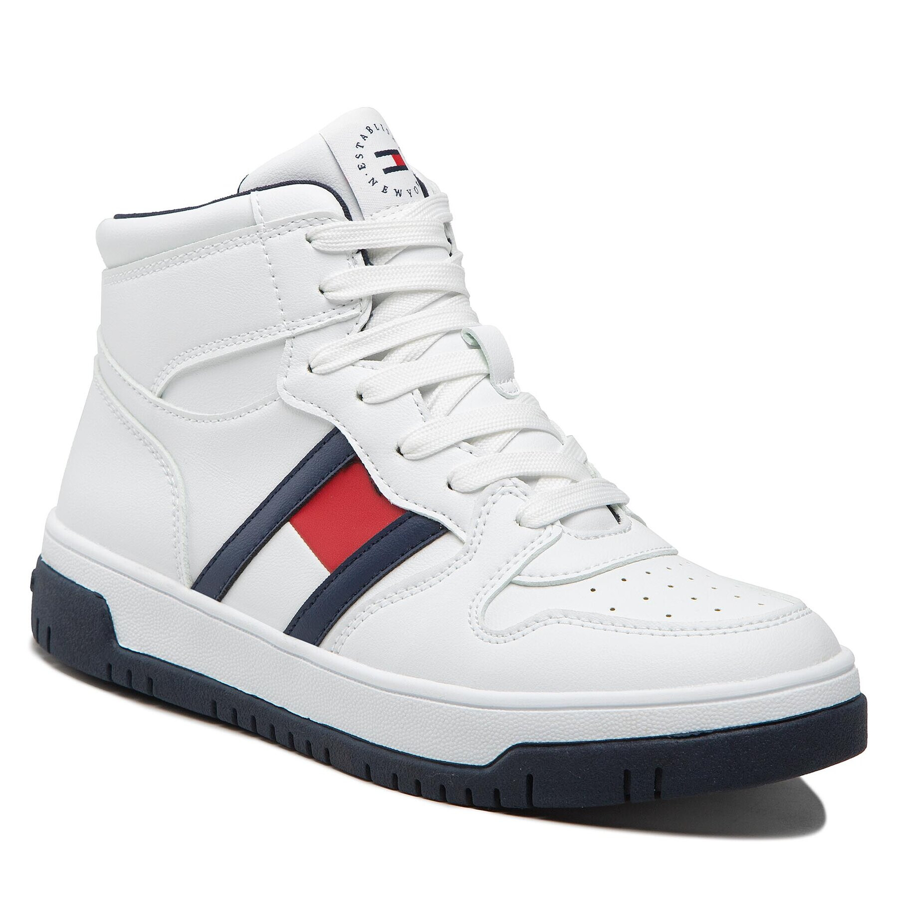 Tommy Hilfiger Sportcipő High Top Lace-Up Sneaker T3B9-32485-1351 S Fehér - Pepit.hu