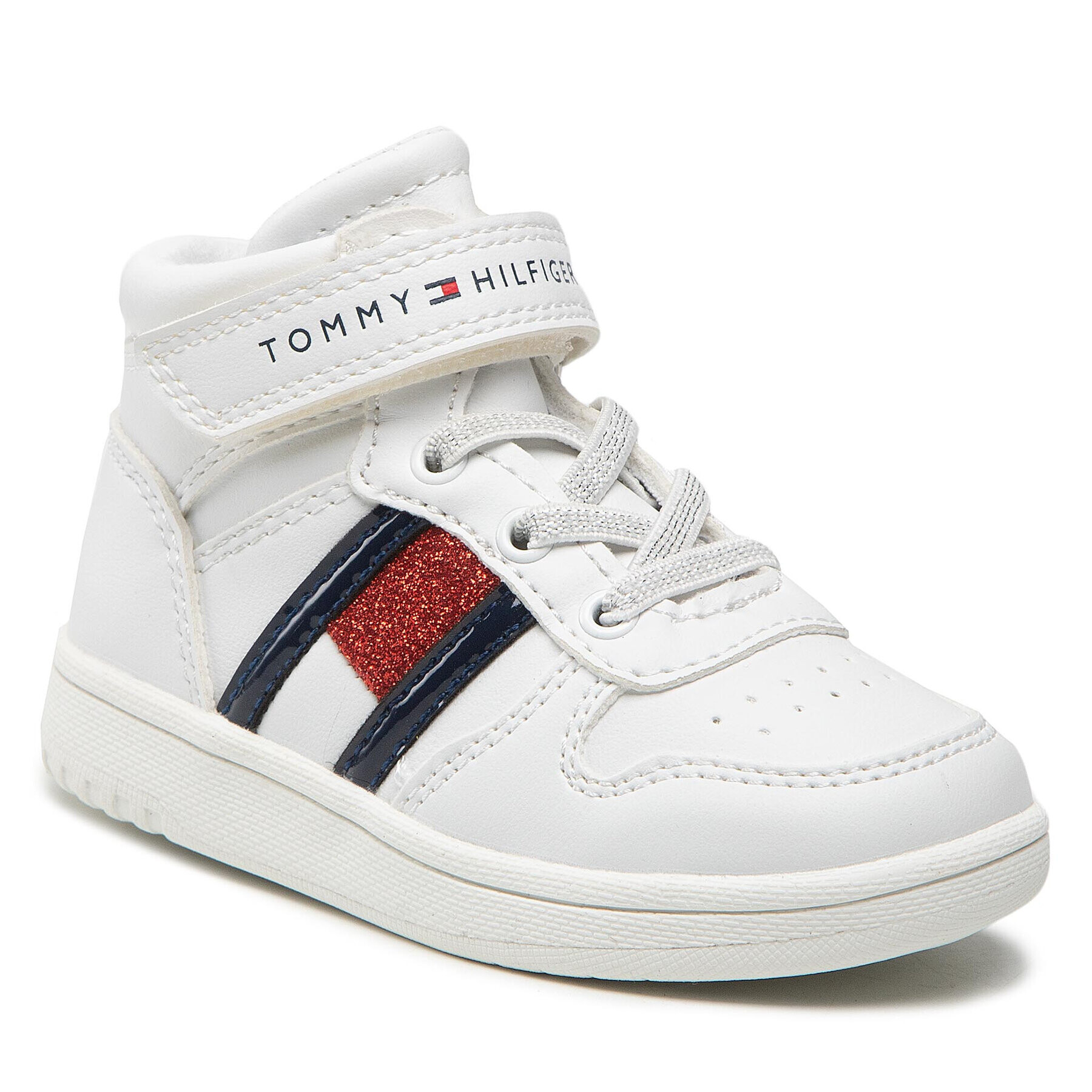 Tommy Hilfiger Sportcipő High Top Lace-Up/Velcro Sneaker T3A9-32330-1438 M Fehér - Pepit.hu