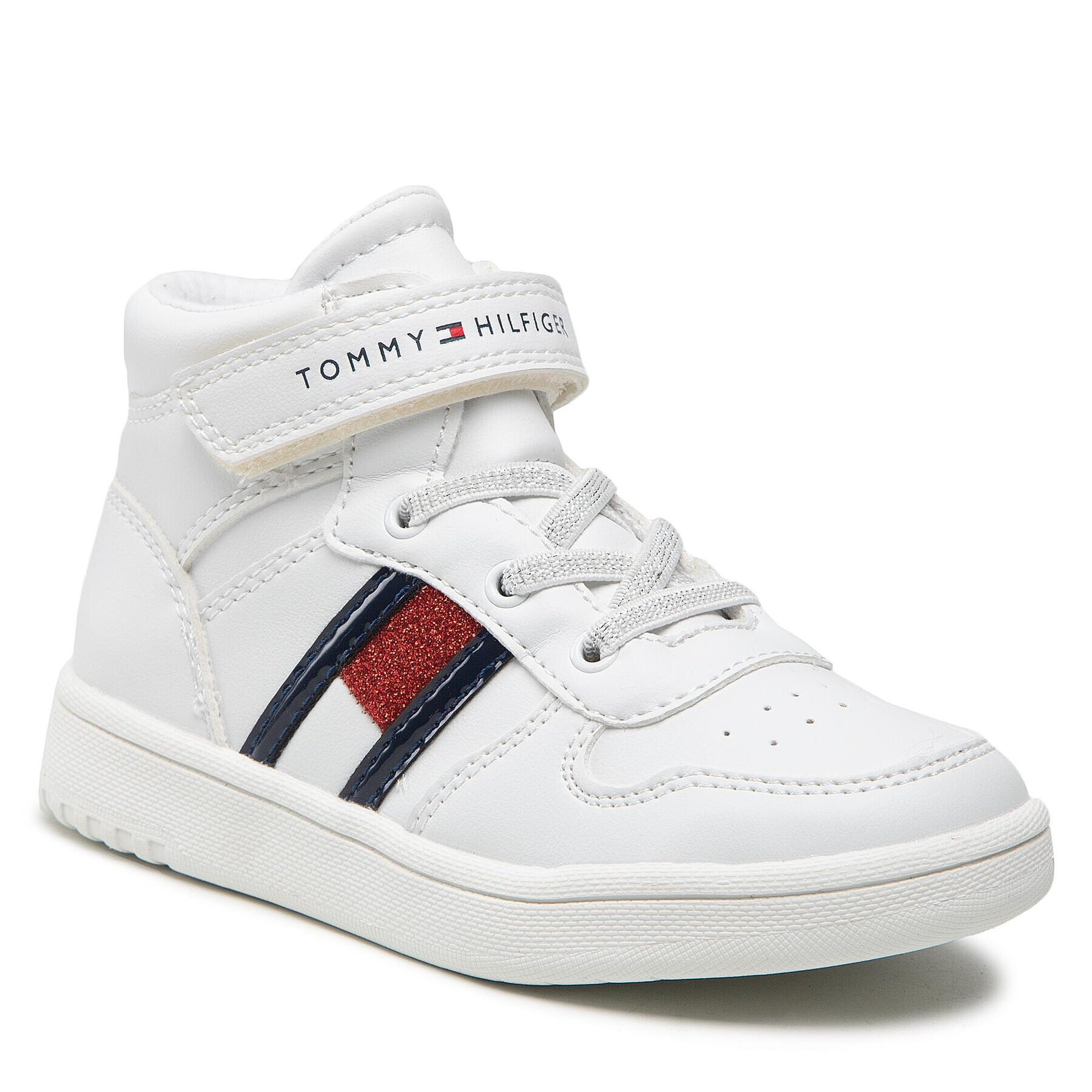 Tommy Hilfiger Sportcipő Higt Top Lace-Up/Velcro Sneaker T3A9-32330-1438 S Fehér - Pepit.hu