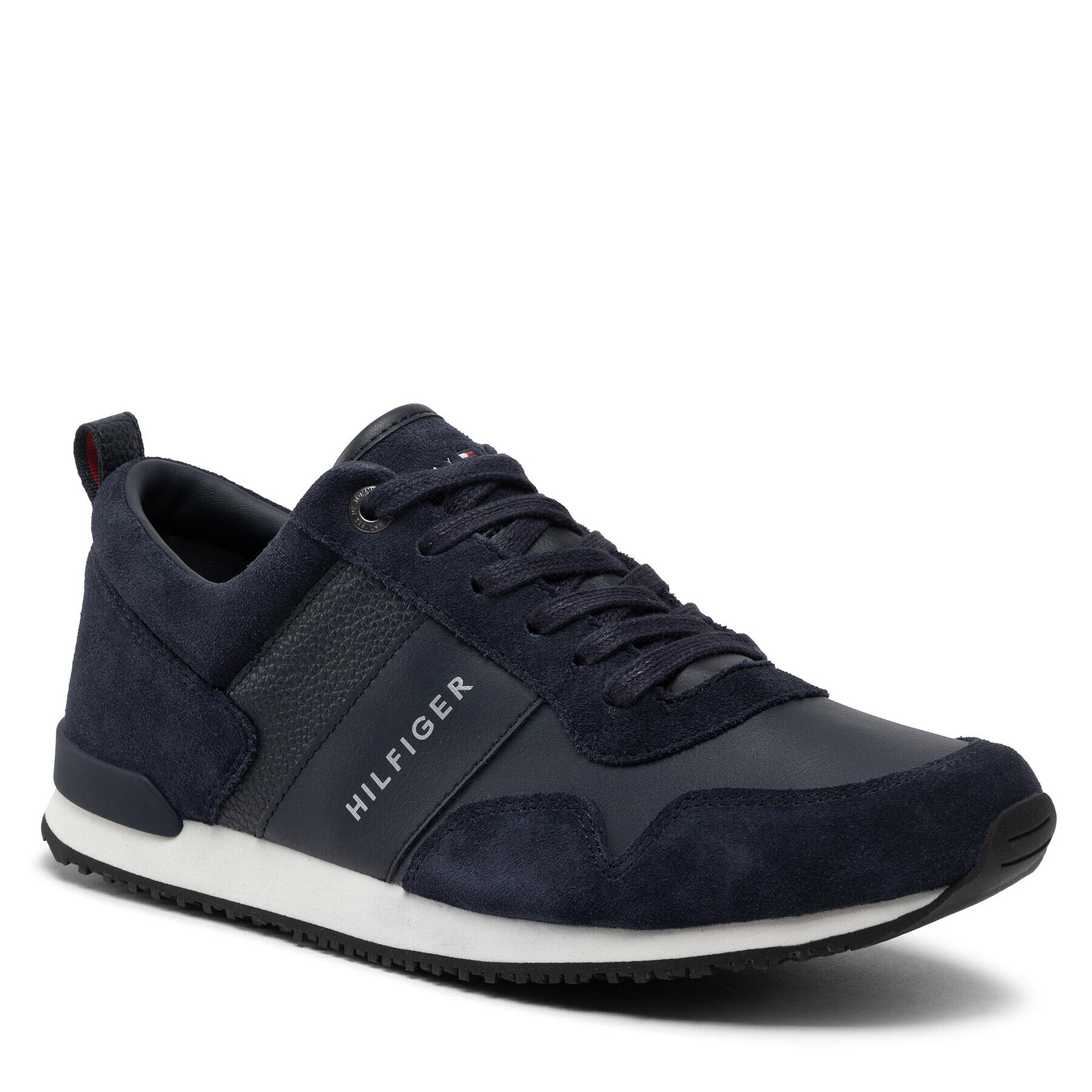 Tommy Hilfiger Sportcipő Iconic Leather Suede Mix Runner FM0FM00924 Sötétkék - Pepit.hu