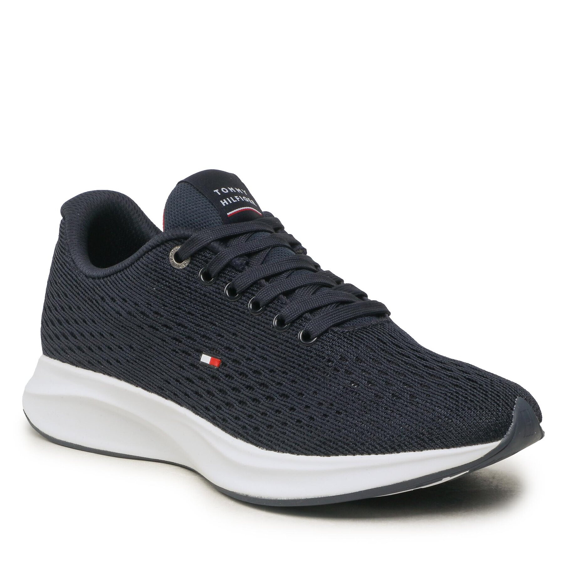 Tommy Hilfiger Sportcipő Lightweight Runner Knit FM0FM04700 Sötétkék - Pepit.hu