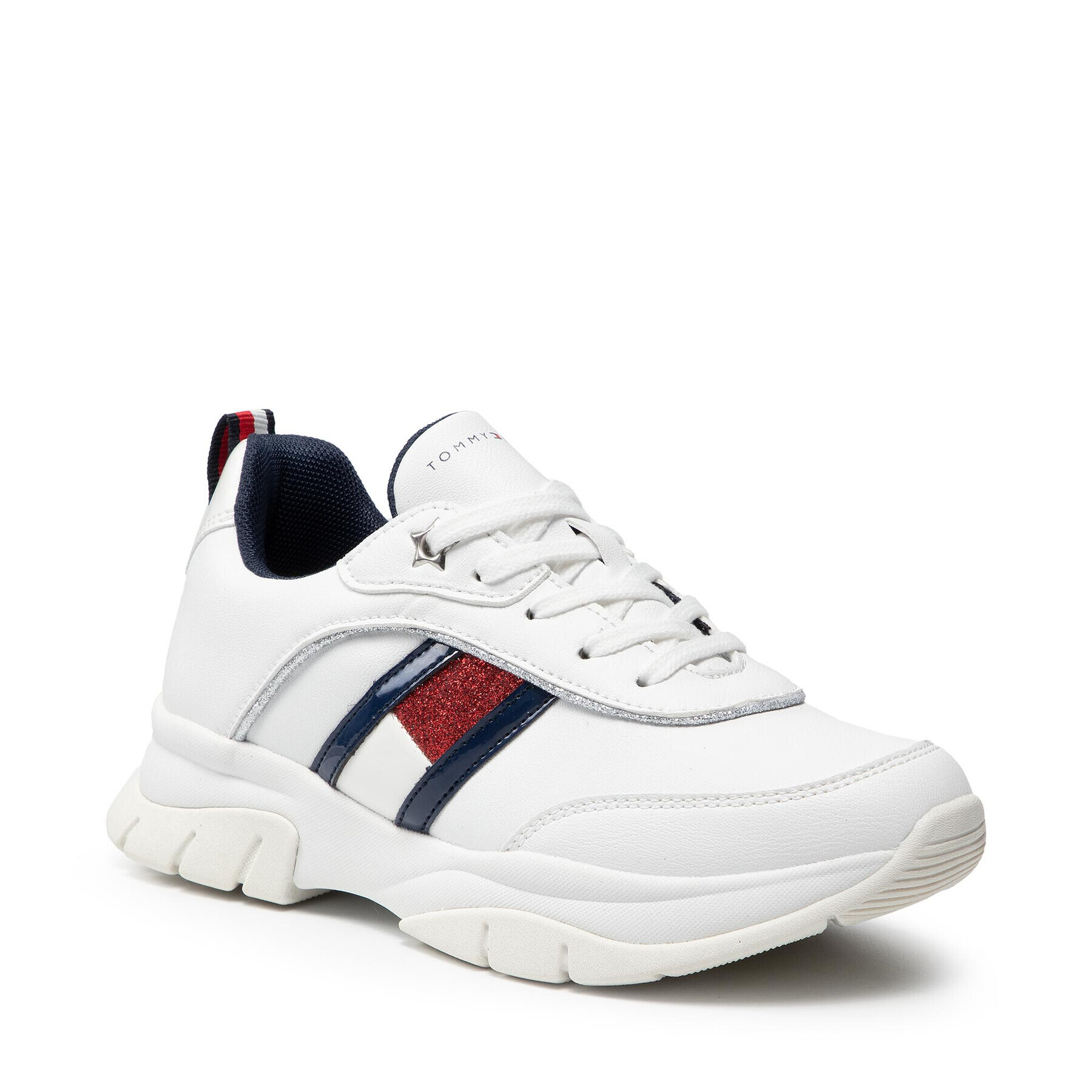 Tommy Hilfiger Sportcipő Low Cut Lace-Up Sneaker T3A4-31180-1023 S Fehér - Pepit.hu