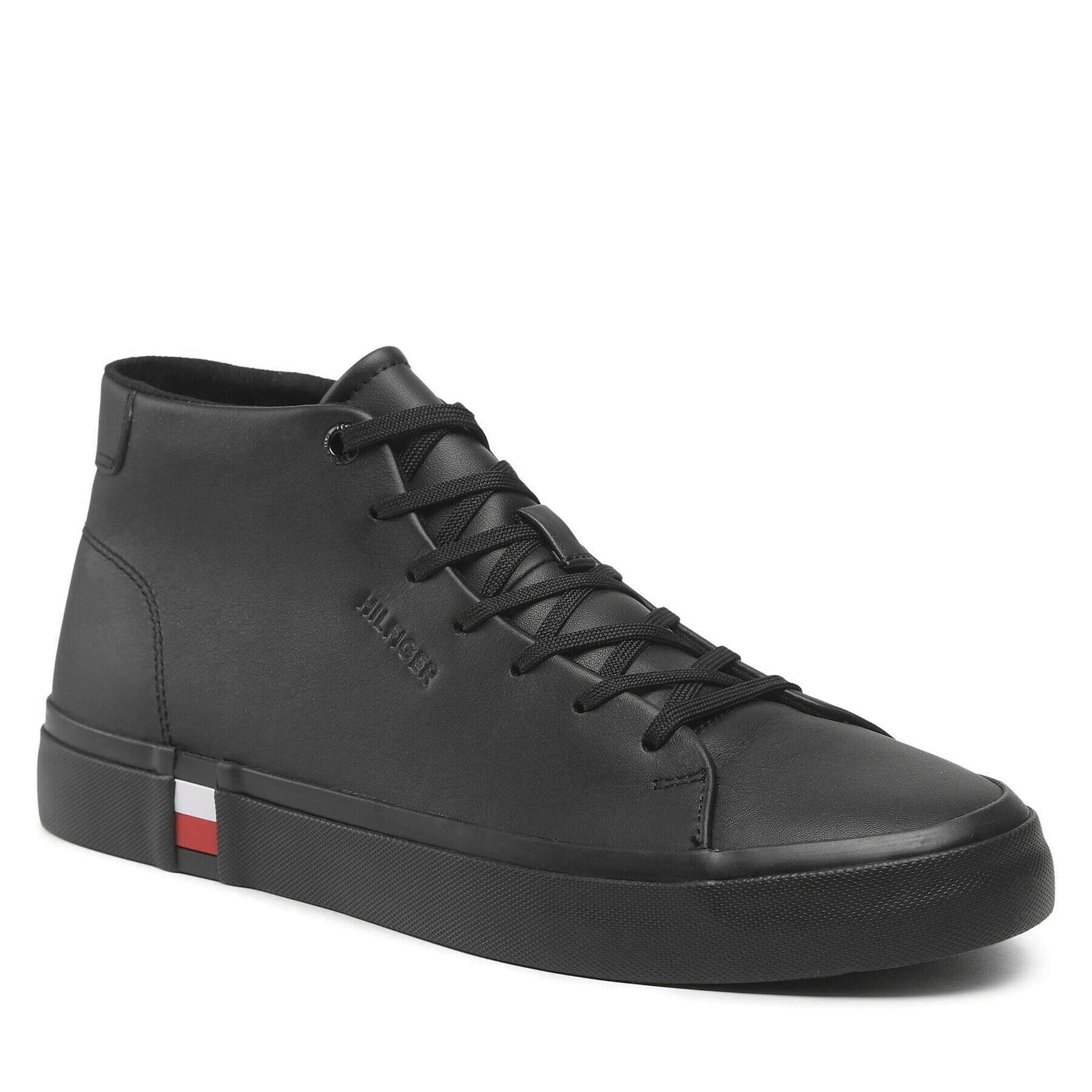 Tommy Hilfiger Sportcipő Modern Vulc Hi Corporate Lea FM0FM04352 Fekete - Pepit.hu