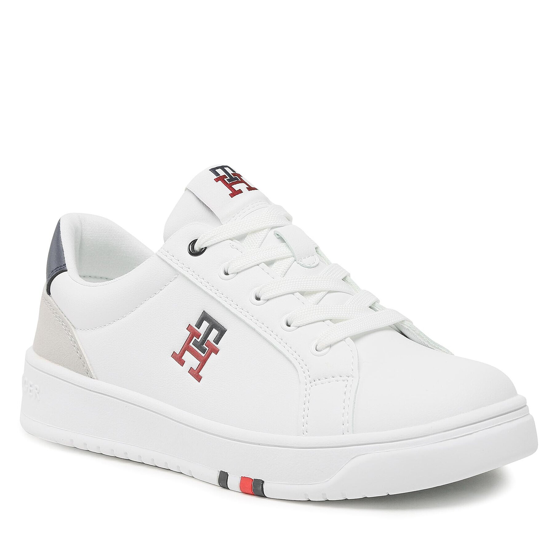 Tommy Hilfiger Sportcipő Monogram Low Cut Lace-Up Sneaker T3X9-32857-1355 S Fehér - Pepit.hu