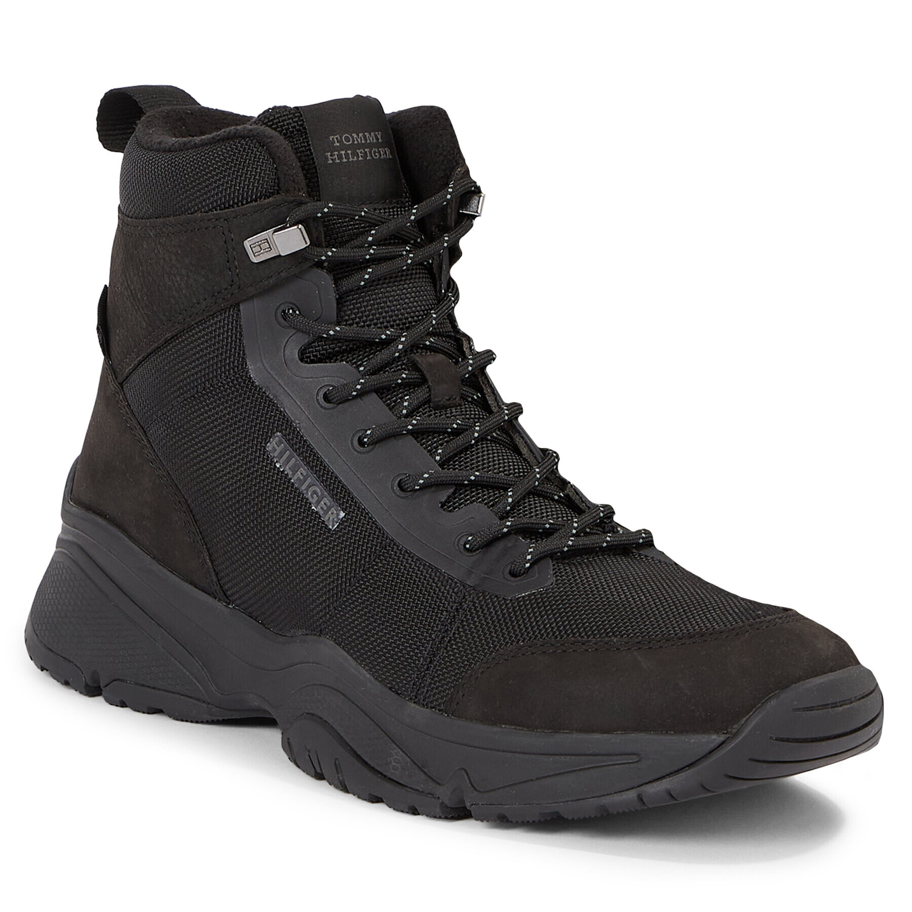 Tommy Hilfiger Sportcipő Outdoor Snk Boot Lth Cordura FM0FM04838 Fekete - Pepit.hu