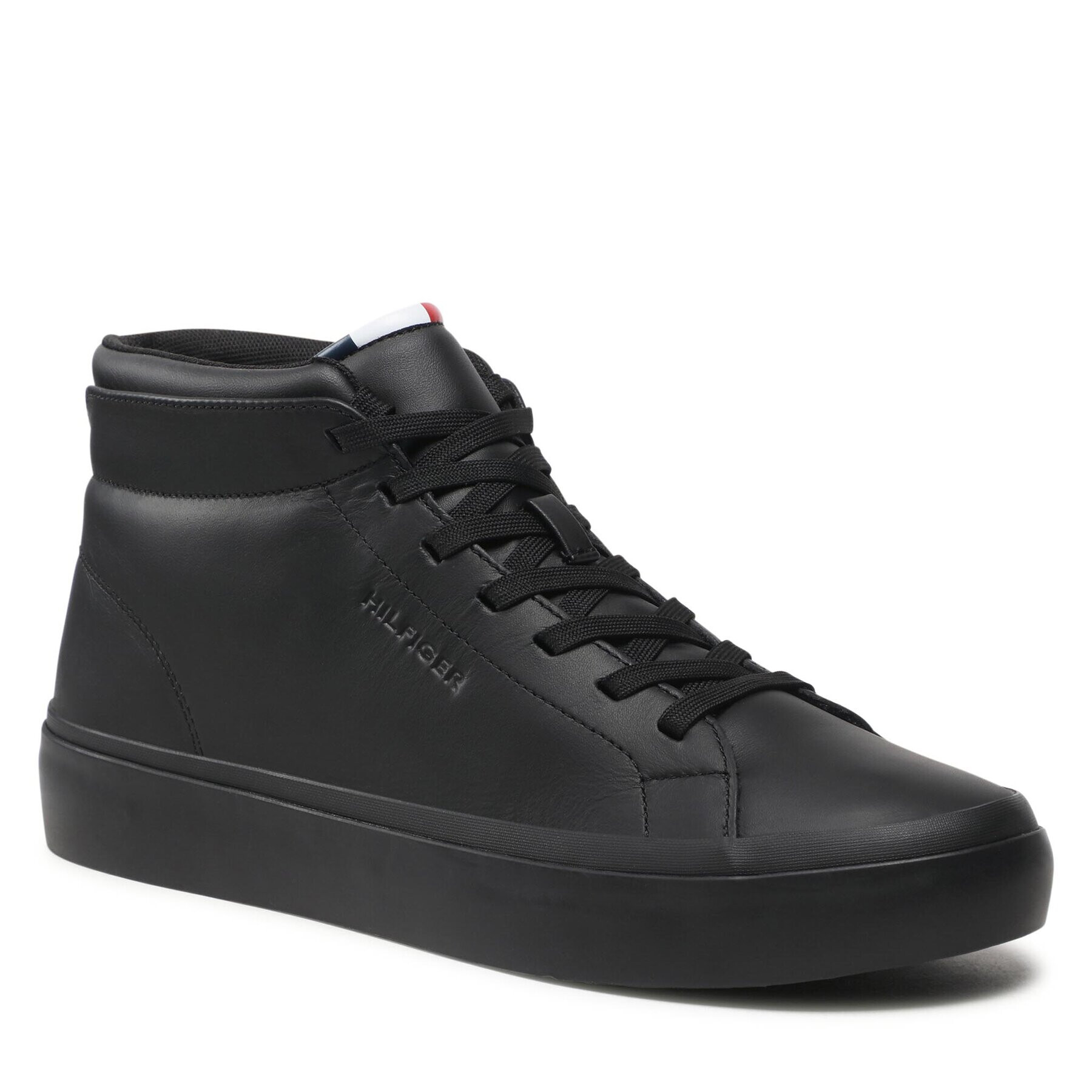 Tommy Hilfiger Sportcipő Prep Vulc High Leather FM0FM04172 Fekete - Pepit.hu