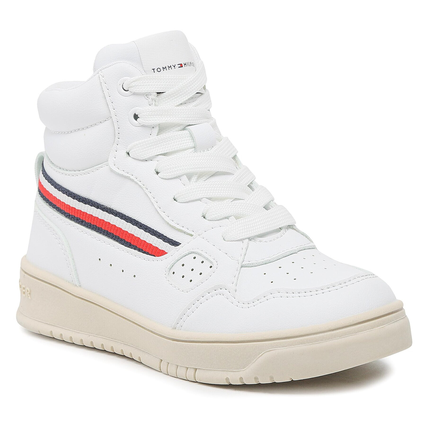 Tommy Hilfiger Sportcipő Stripes High Top Lace T3X9-32851-1355100 M Fehér - Pepit.hu