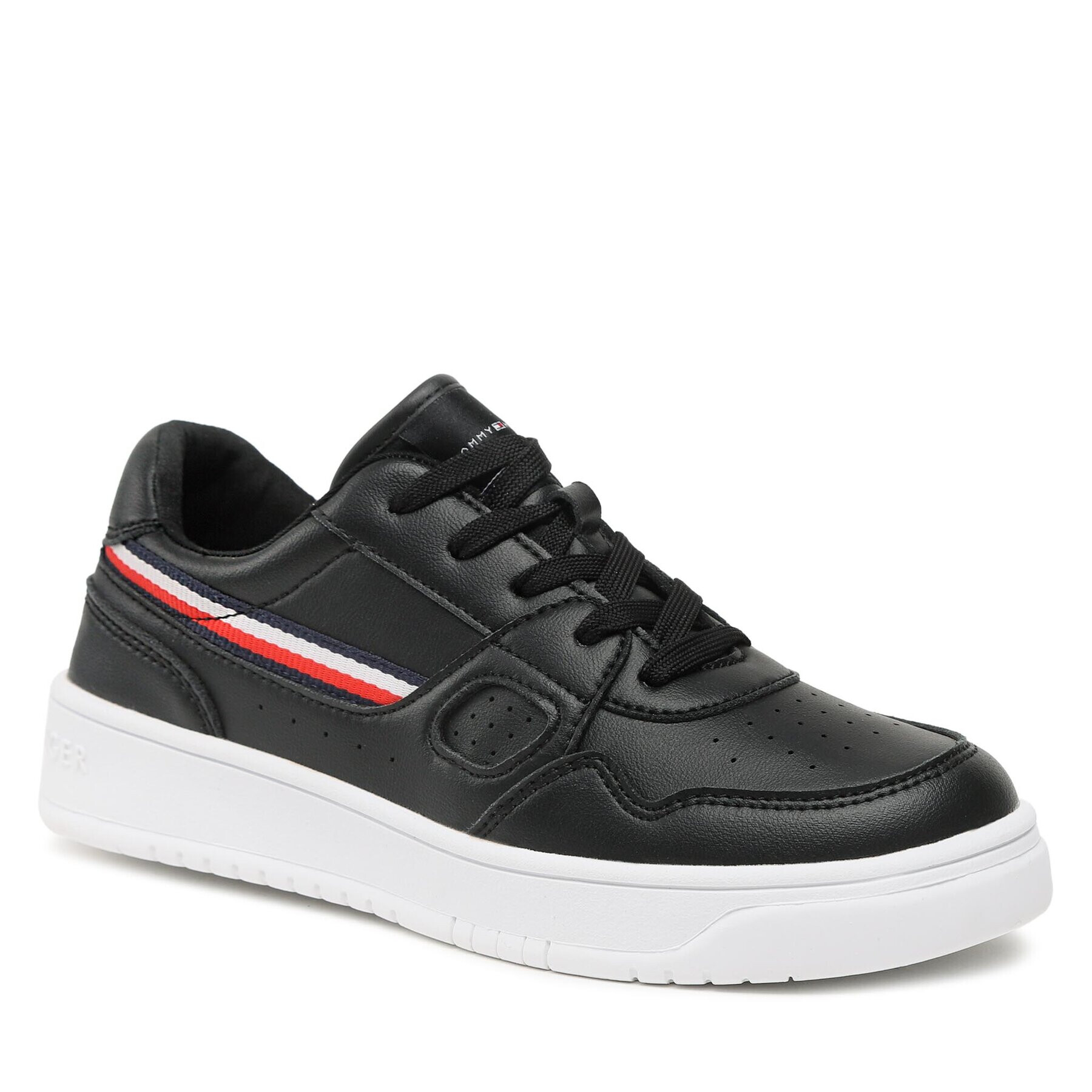 Tommy Hilfiger Sportcipő Stripes Low Cut Lace-Up Sneaker T3X9-32848-1355 S Fekete - Pepit.hu