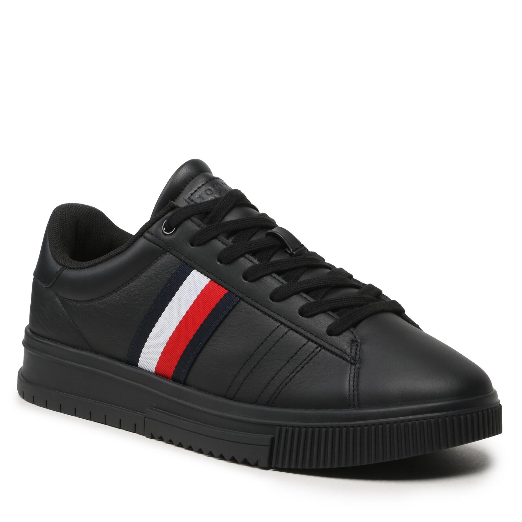 Tommy Hilfiger Sportcipő Supercup Leather FM0FM04706 Fekete - Pepit.hu