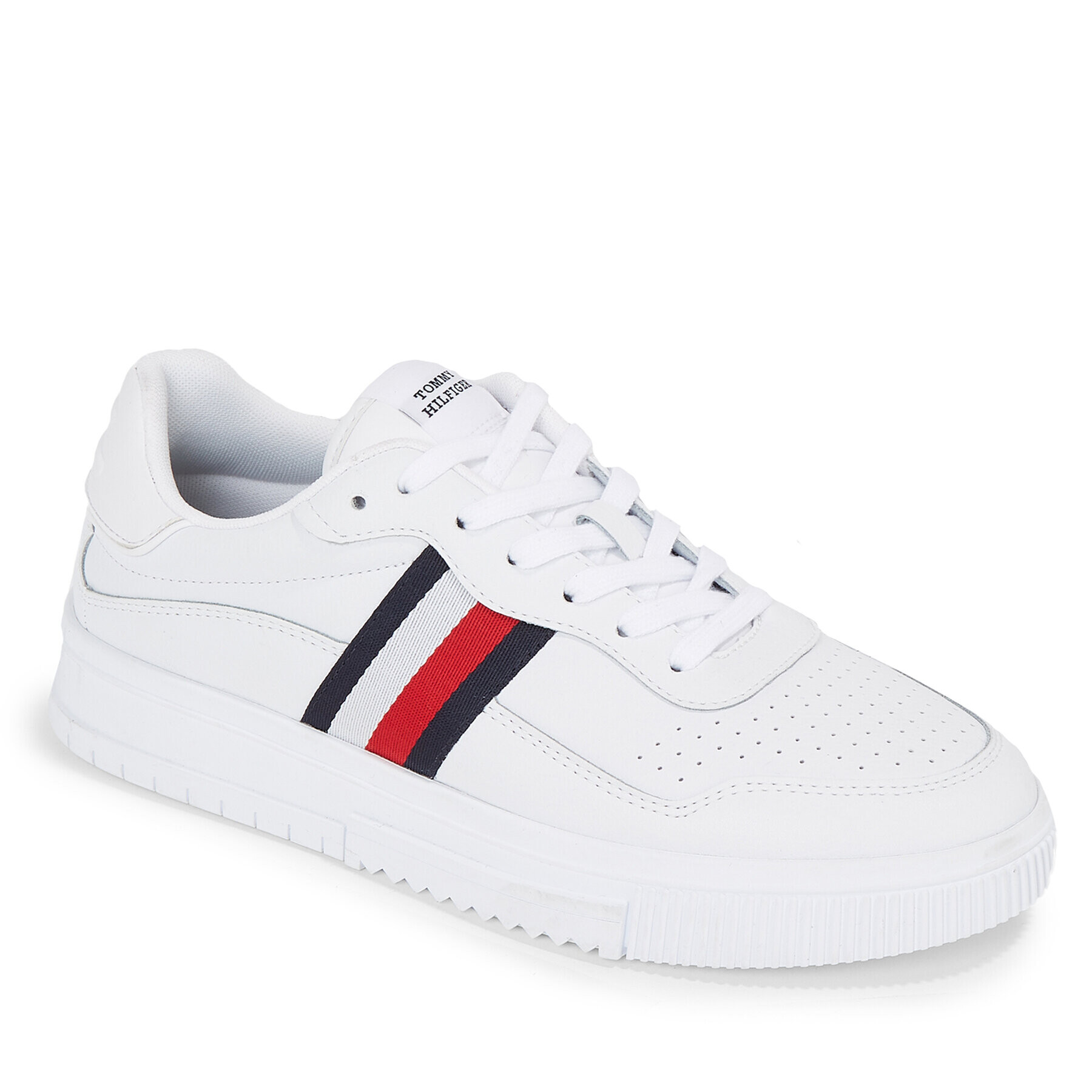 Tommy Hilfiger Sportcipő Supercup Leather Stripes FM0FM04824 Fehér - Pepit.hu