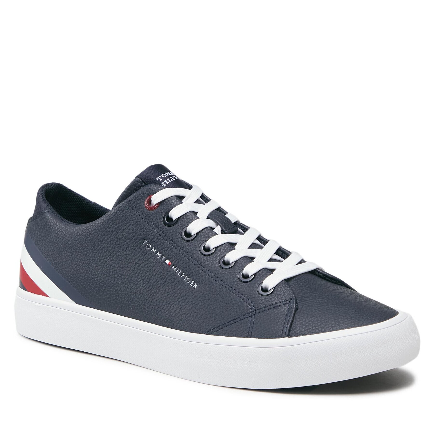 Tommy Hilfiger Sportcipő Th Hi Vulc Core Low Lth Stripes FM0FM04778 Kék - Pepit.hu